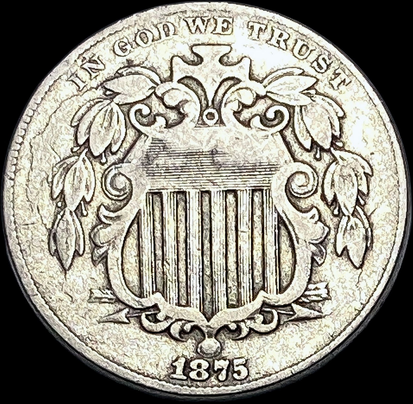 1875 Shield Nickel NICELY CIRCULATED (1 of 2)