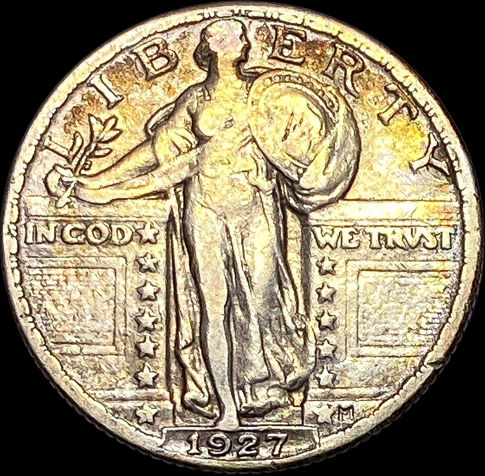 1927-M Standing Liberty Silver Quarter LIGHTLY CIRCULATED: 1927-M Standing Liberty Silver Quarter LIGHTLY CIRCULATED