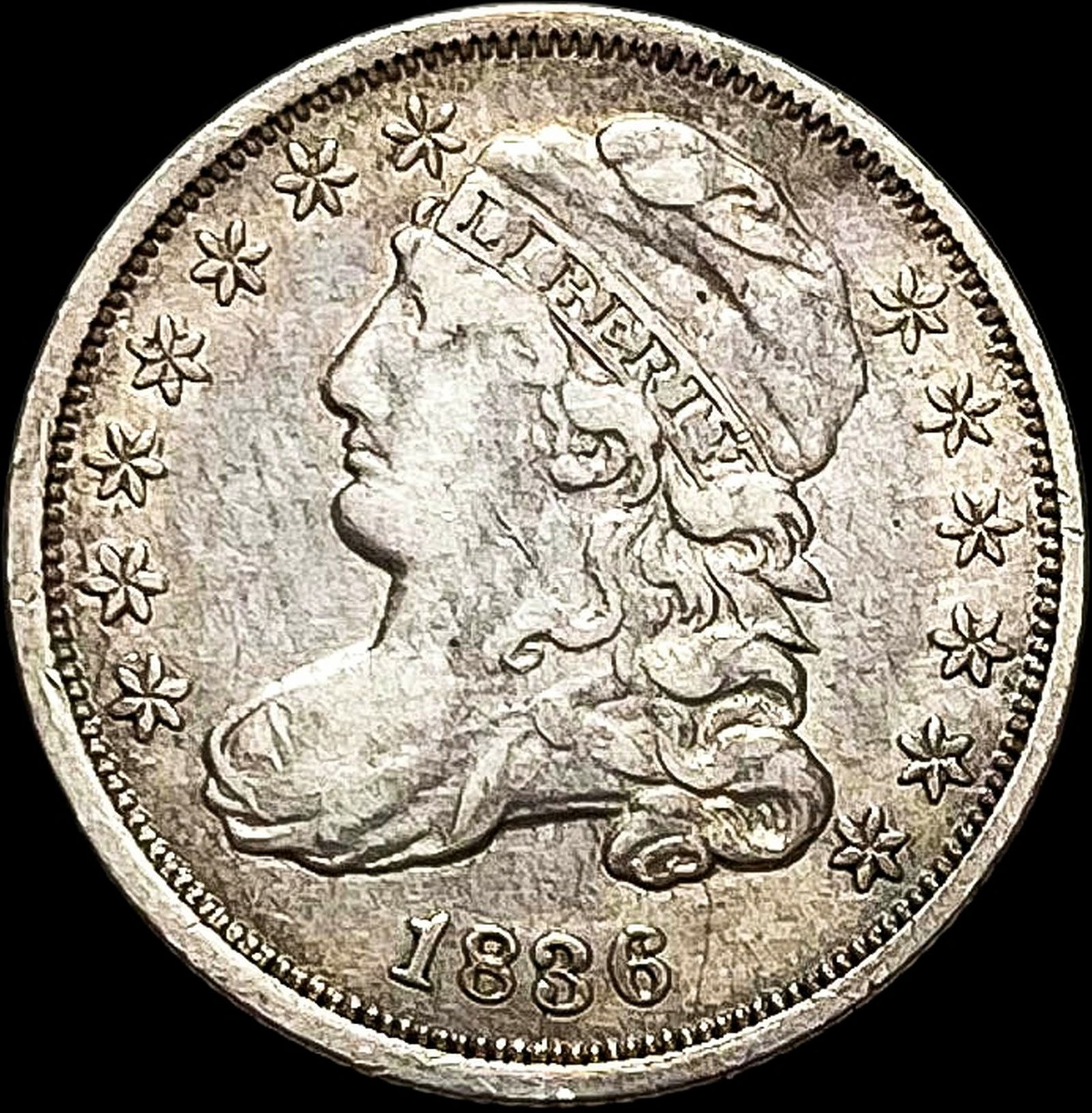 1836 Capped Bust Dime CLOSELY UNCIRCULATED (1 of 2)