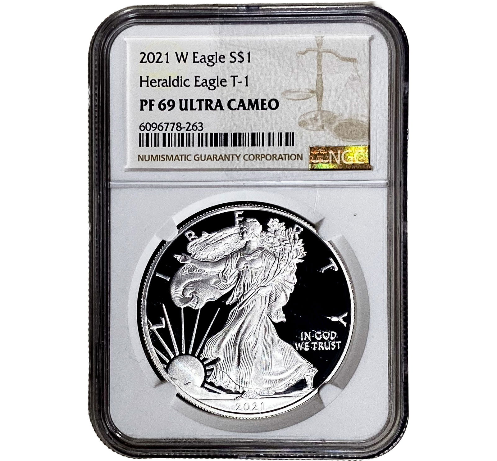 2021-W Silver Eagle NGC PF69 UC Heraldic Eagle T-1 (1 of 2)