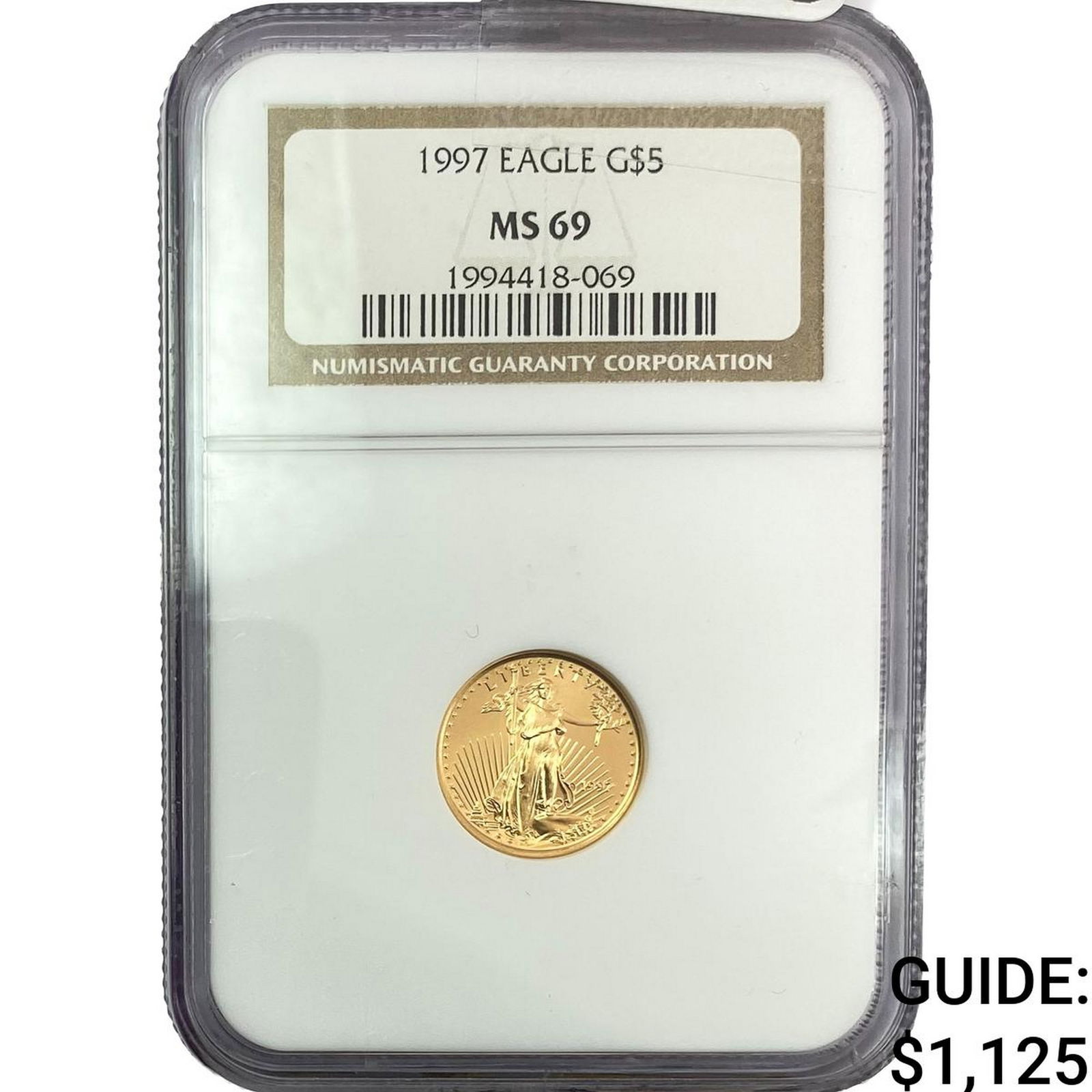 1997 $5 Gold Half Eagle NGC MS69 (1 of 2)