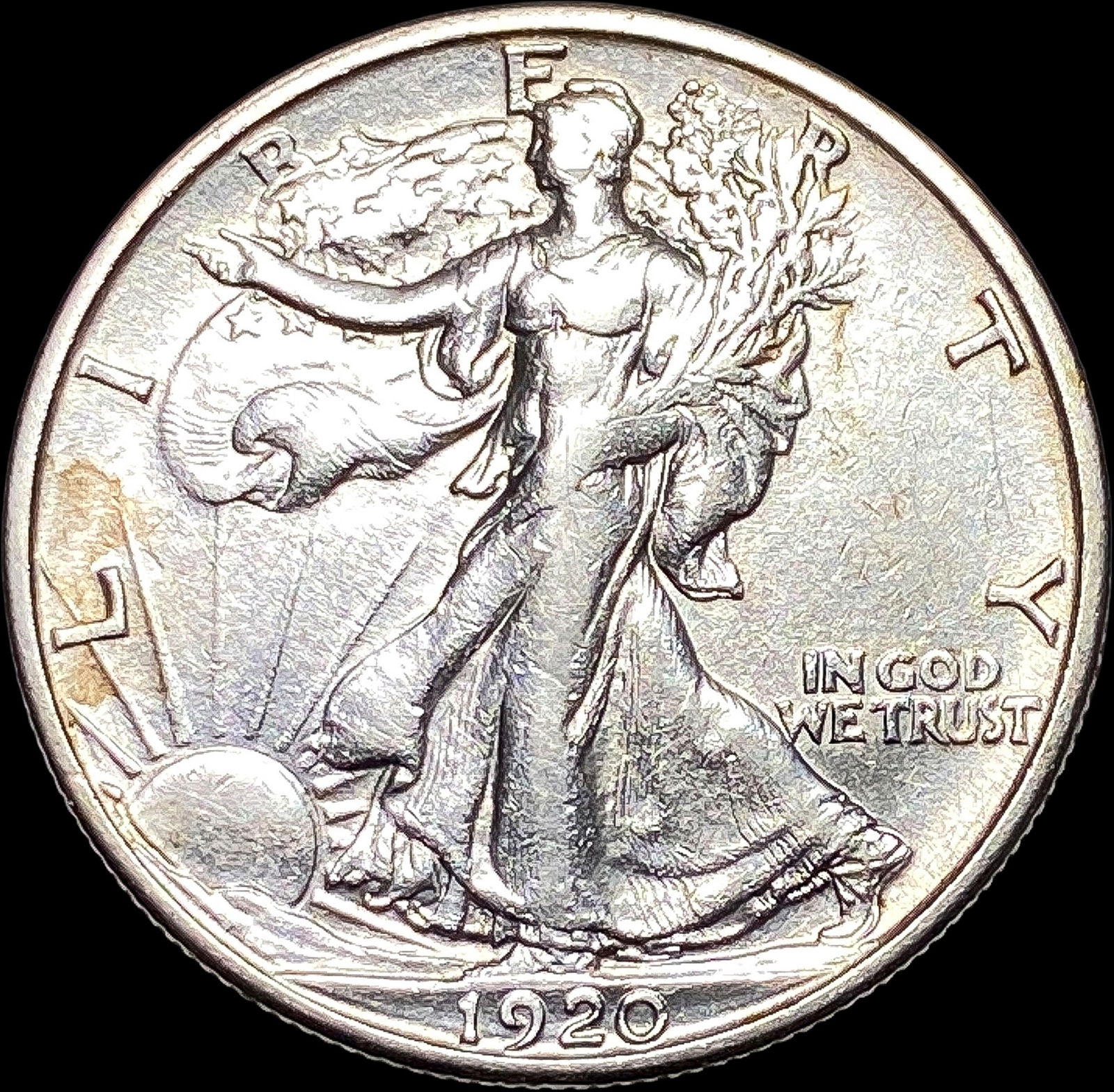 1920-S Walking Liberty Half Dollar CLOSELY UNCIRCULATED (1 of 2)