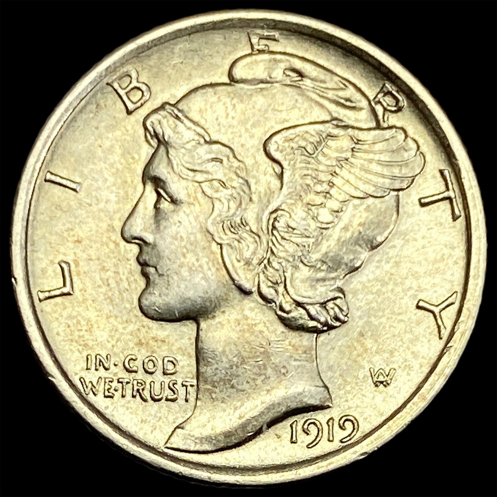 1919 Silver Mercury Dime UNCIRCULATED (1 of 2)