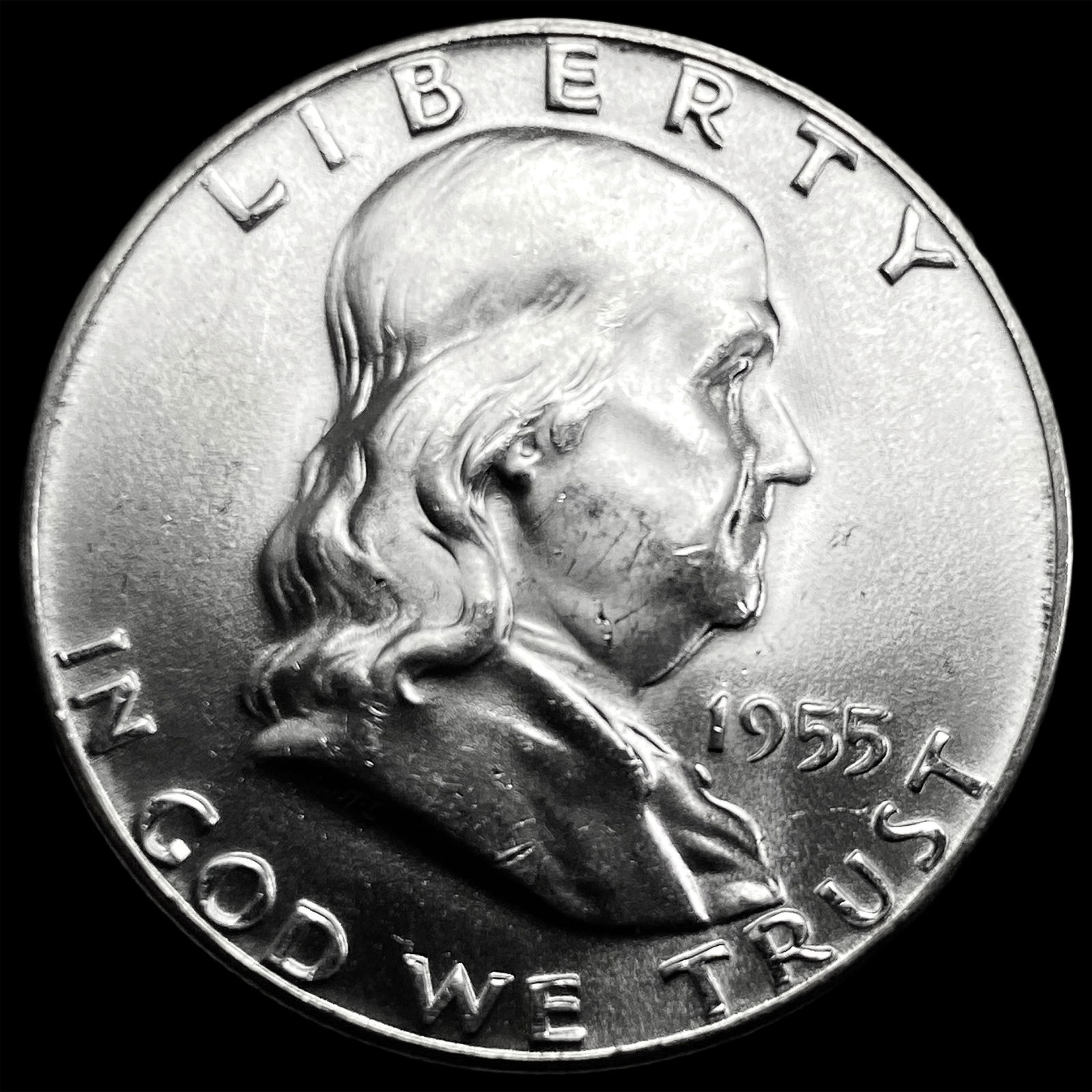 1955 Silver Franklin Half Dollar SUPERB GEM BU (1 of 2)