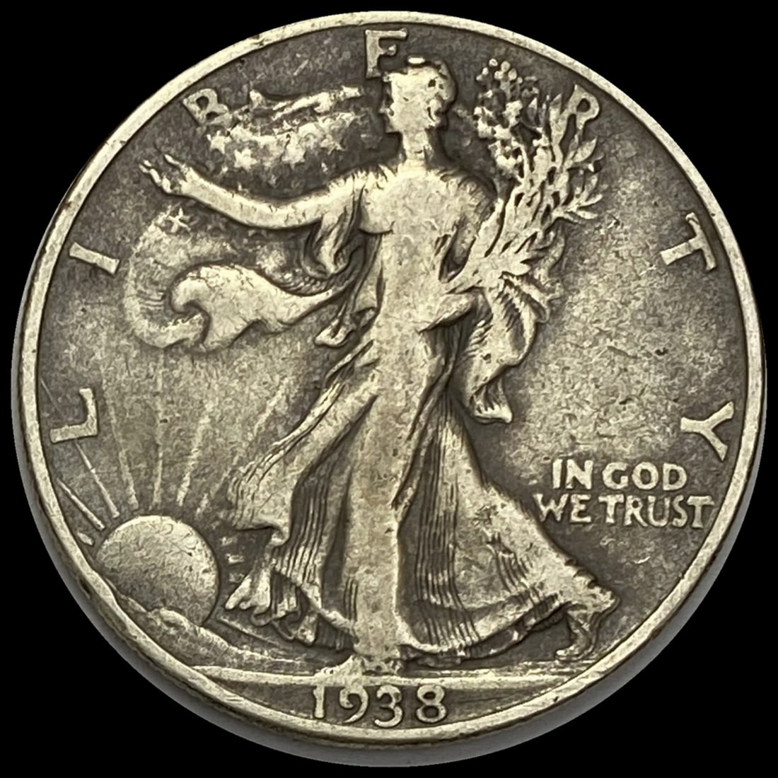 1938-D Walking Liberty Half Dollar LIGHTLY CIRCULATED (1 of 2)