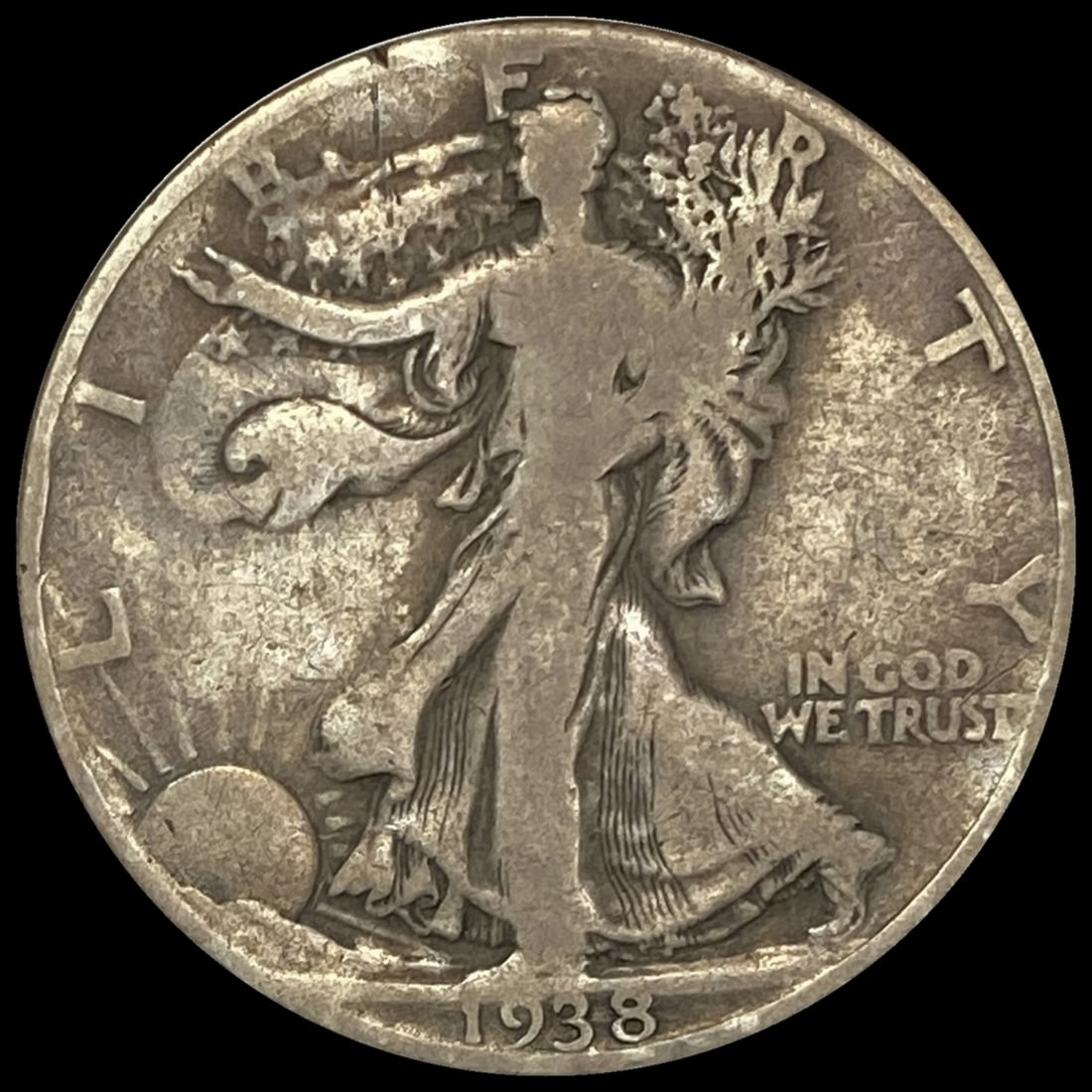 1938-D Walking Liberty Half Dollar LIGHTLY CIRCULATED (1 of 2)