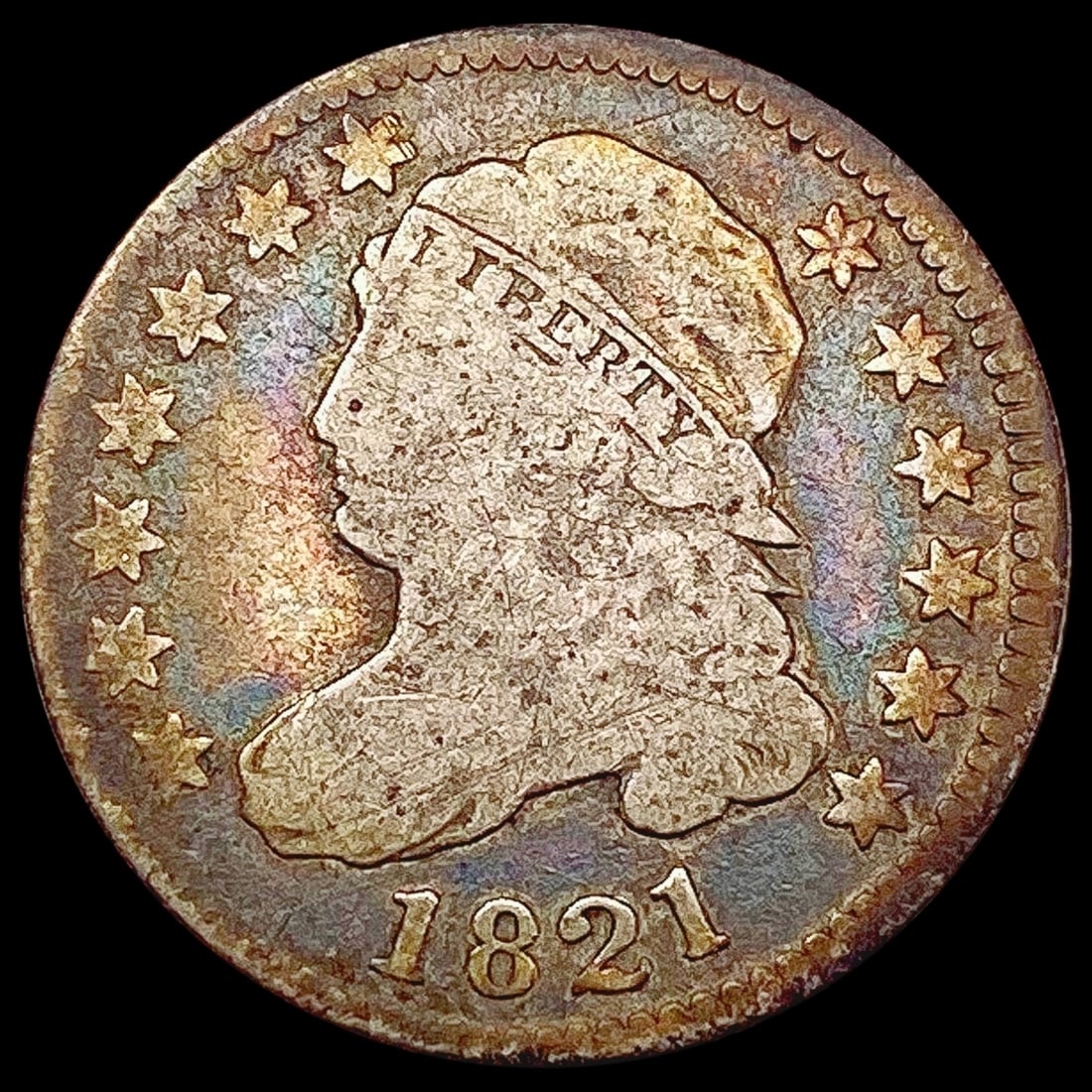 1821 Capped Bust Dime NICELY CIRCULATED (1 of 2)