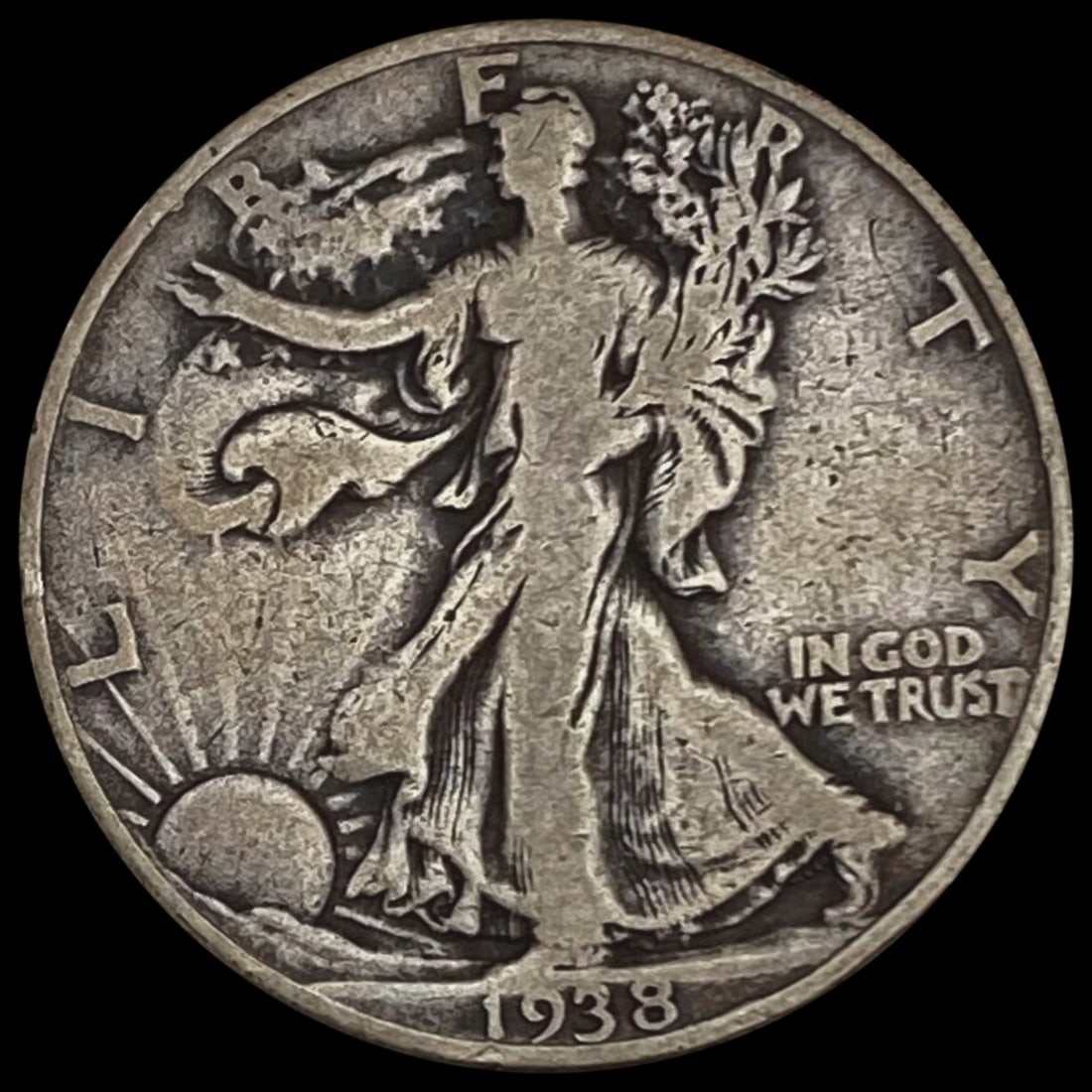 1938-D Walking Liberty Half Dollar LIGHTLY CIRCULATED (1 of 2)