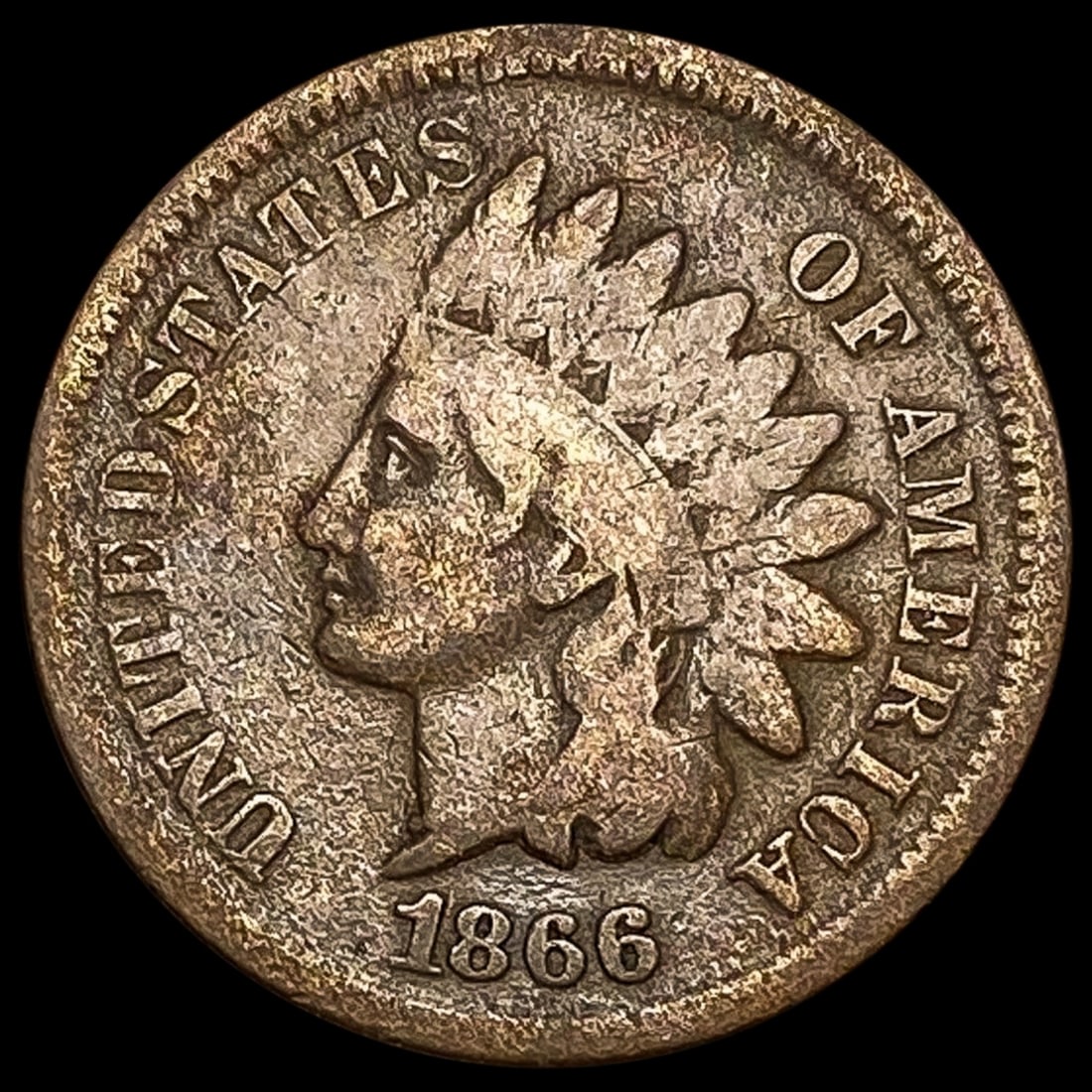 1866 Indian Head Cent NICELY CIRCULATED (1 of 2)