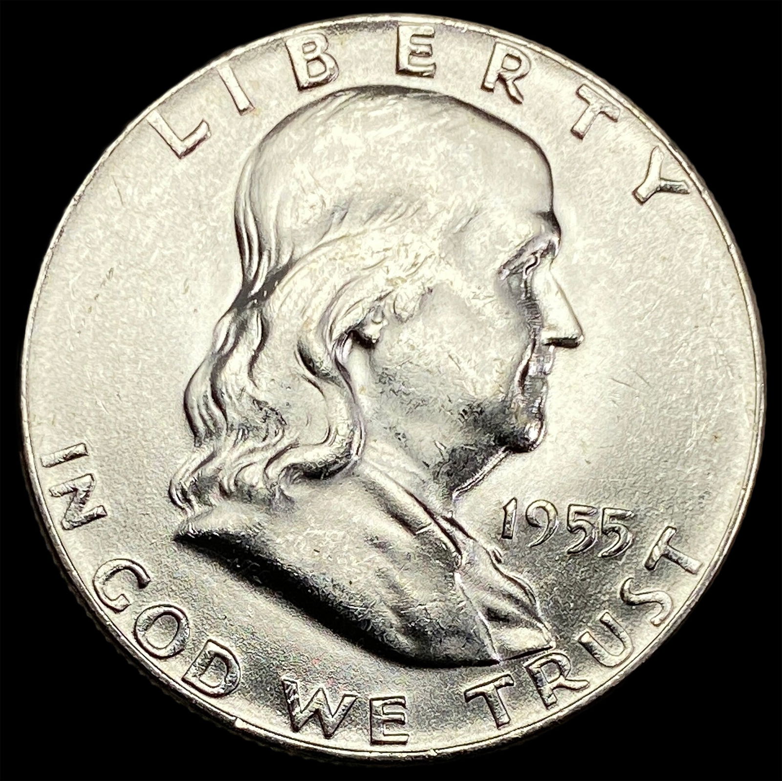 1955 Silver Franklin Half Dollar SUPERB GEM BU (1 of 2)