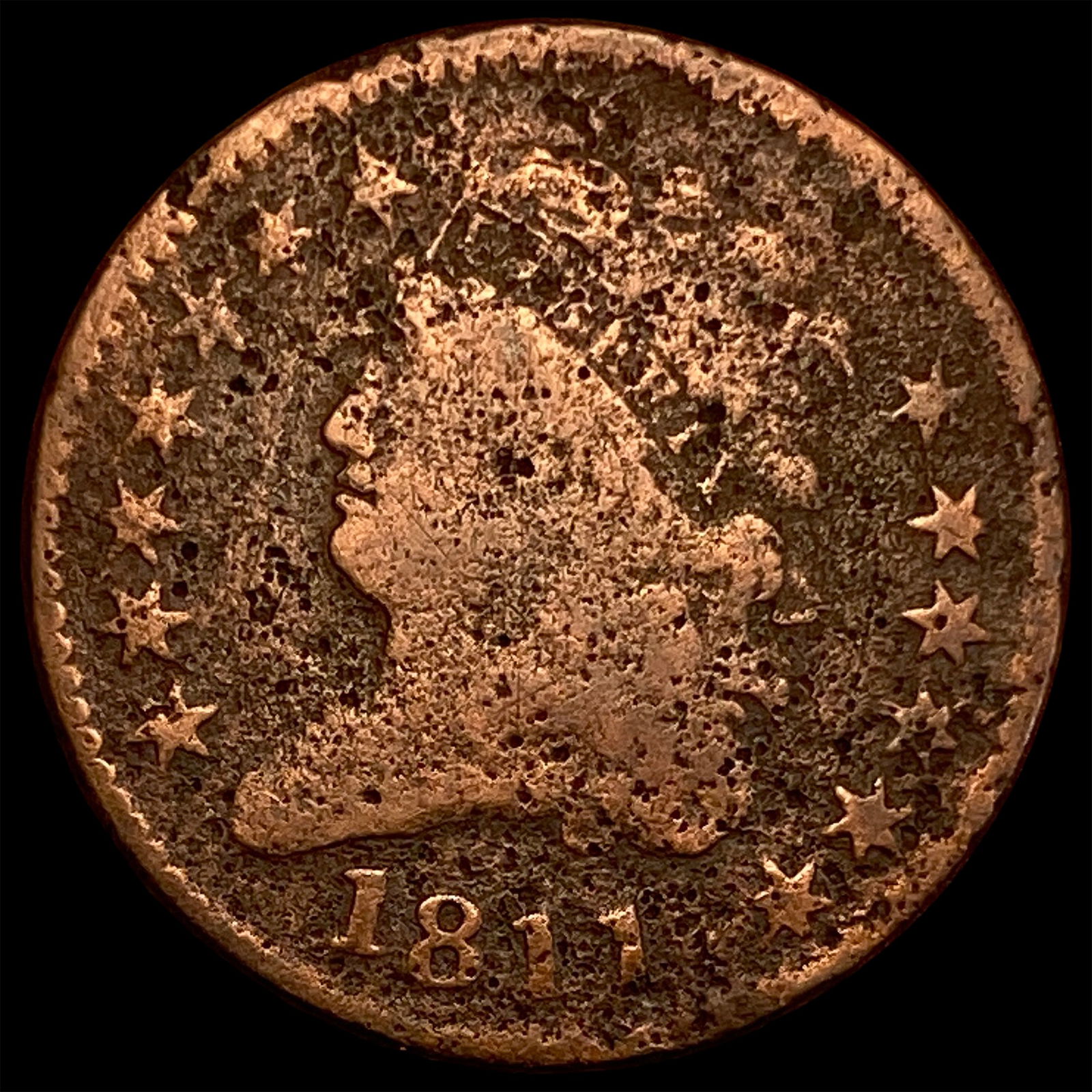 1811 Classic Head Half Cent NICELY CIRCULATED (1 of 2)