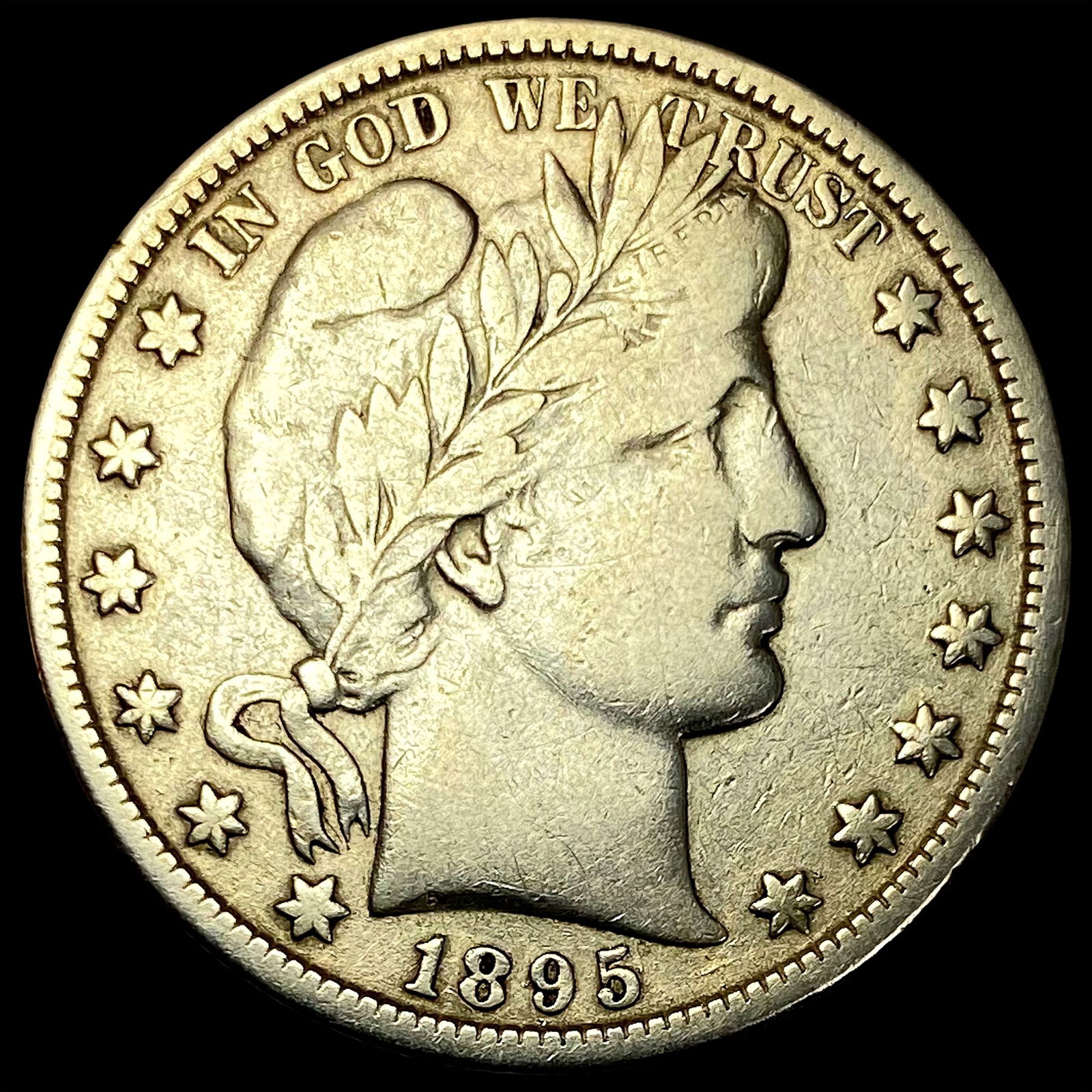 1895-O Silver Barber Half Dollar LIGHTLY  CIRCULATED (1 of 2)