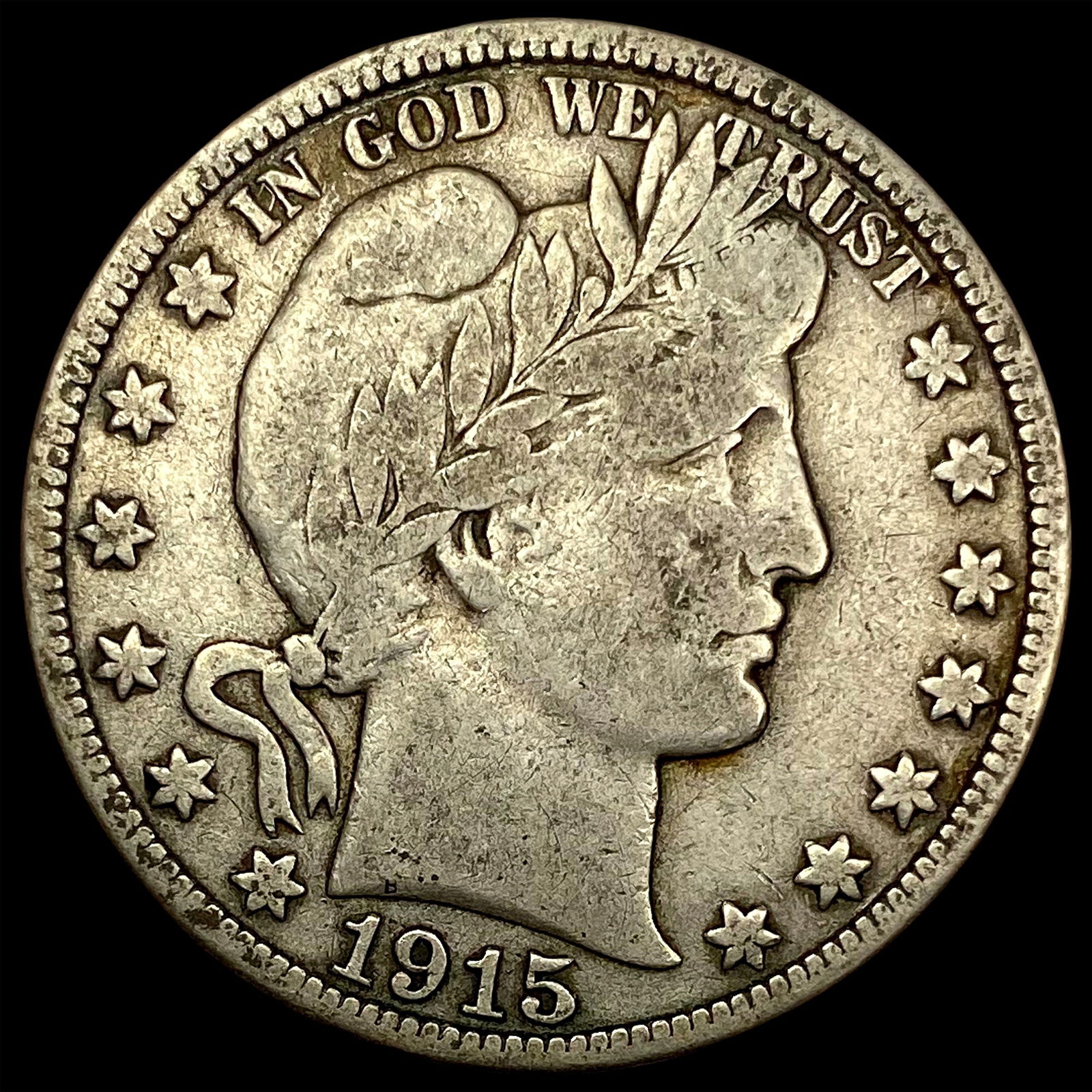 1915-S Silver Barber Half Dollar LIGHTLY  CIRCULATED (1 of 2)