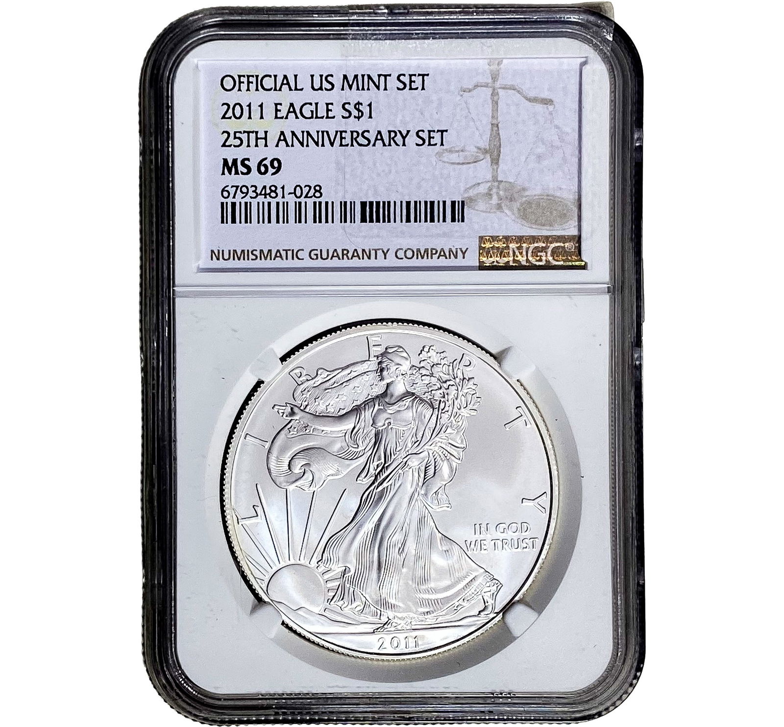 2011-W Silver Eagle NGC MS69 25th Anniversary (1 of 2)