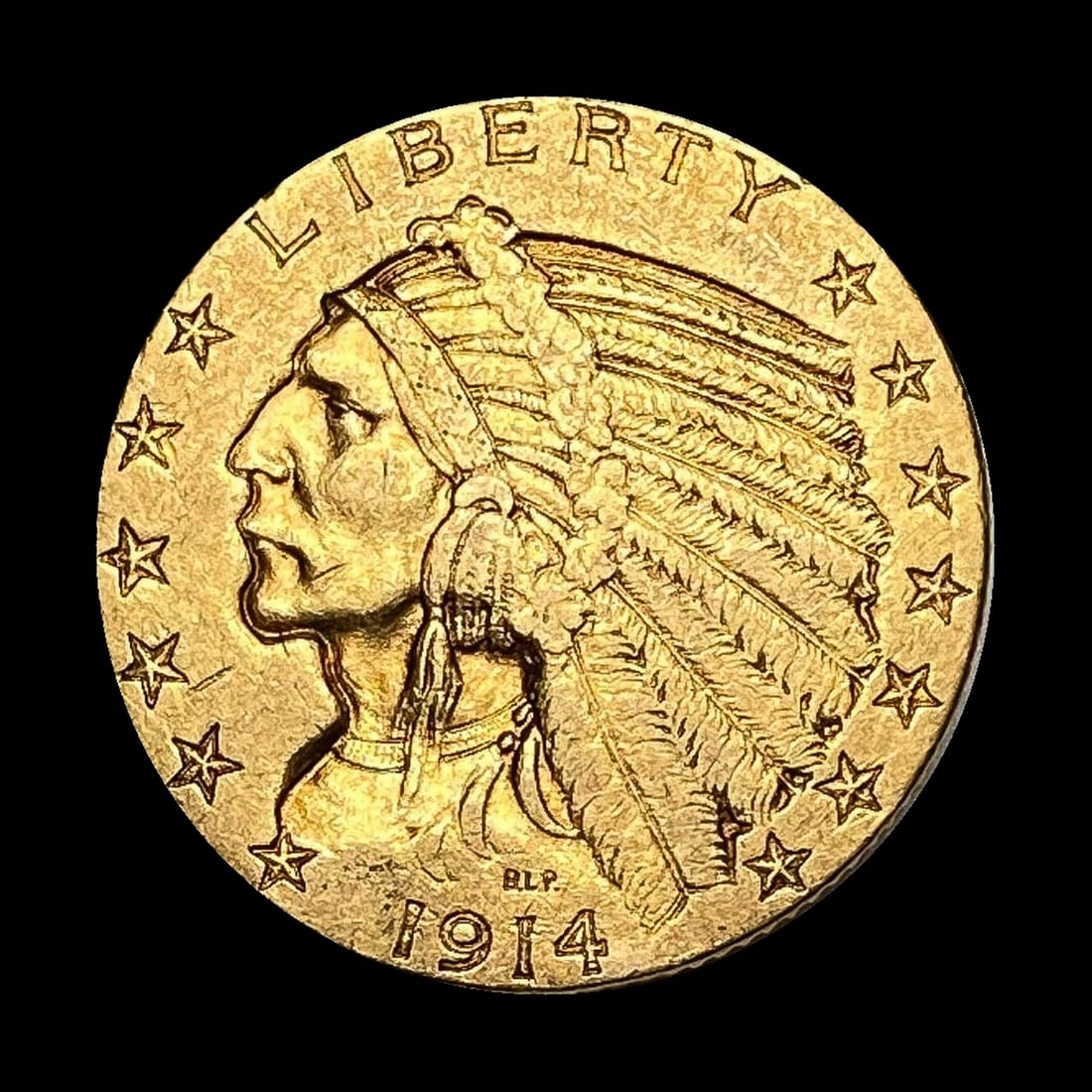 1914-S Gold $5 Indian Head Half Eagle (1 of 2)