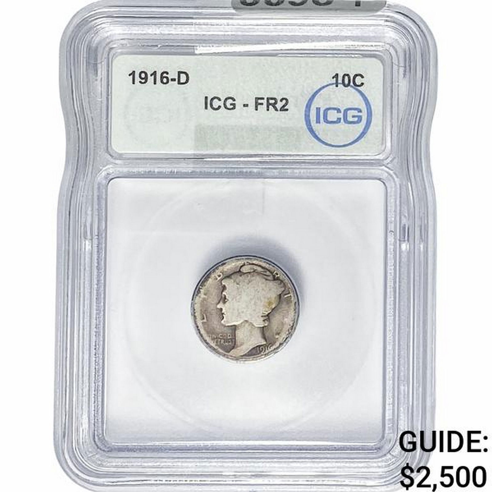 1916-D Mercury Silver Dime ICG FR2 (1 of 2)