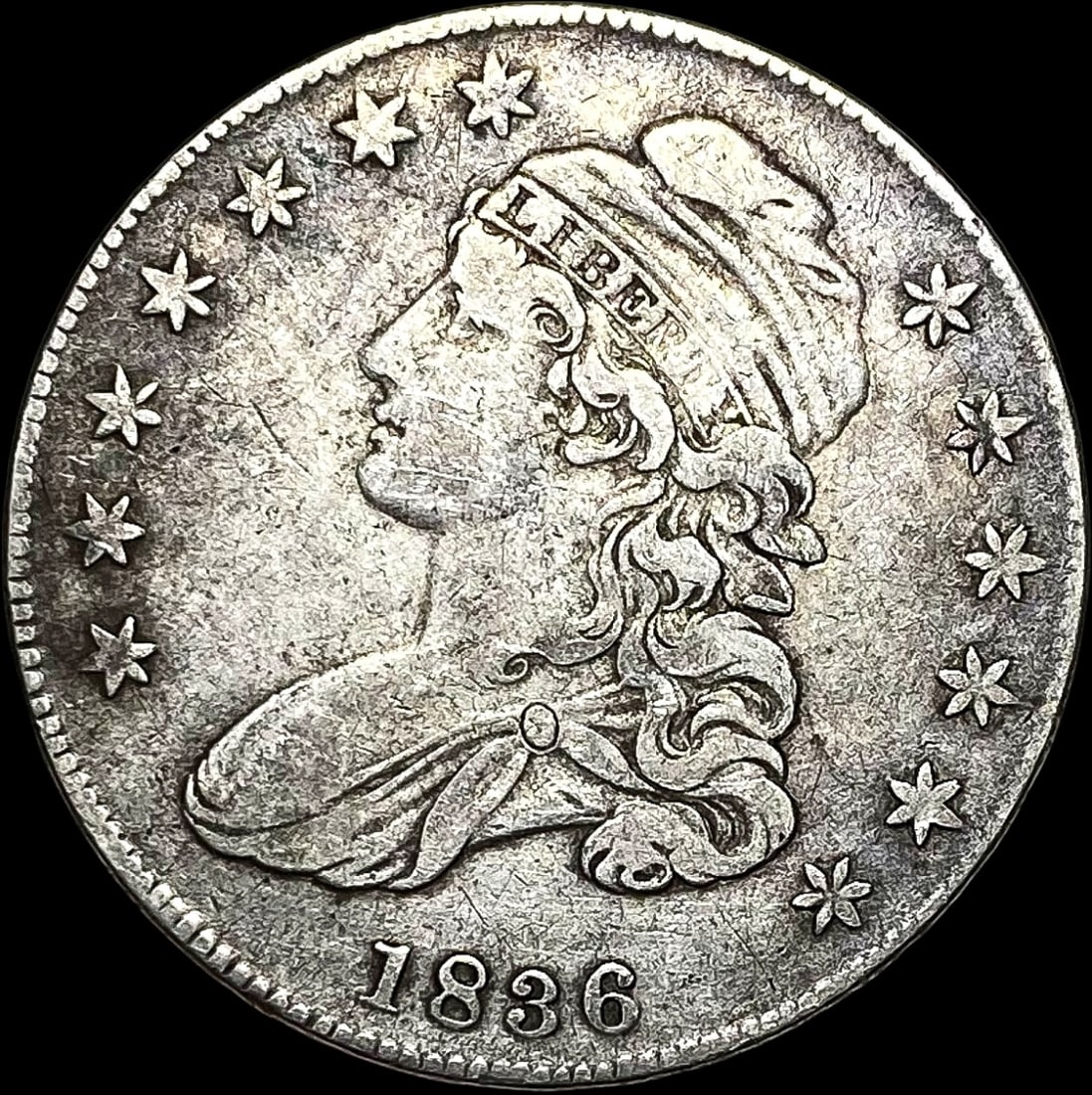 1836 Capped Bust Half Dollar LIGHTLY  CIRCULATED (1 of 2)