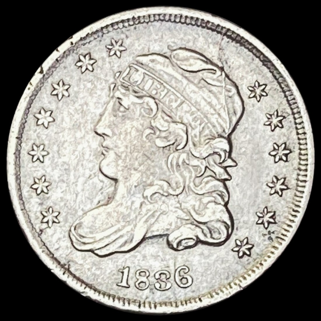 1836 Capped Bust Half Dime CLOSELY UNCIRCULATED (1 of 2)