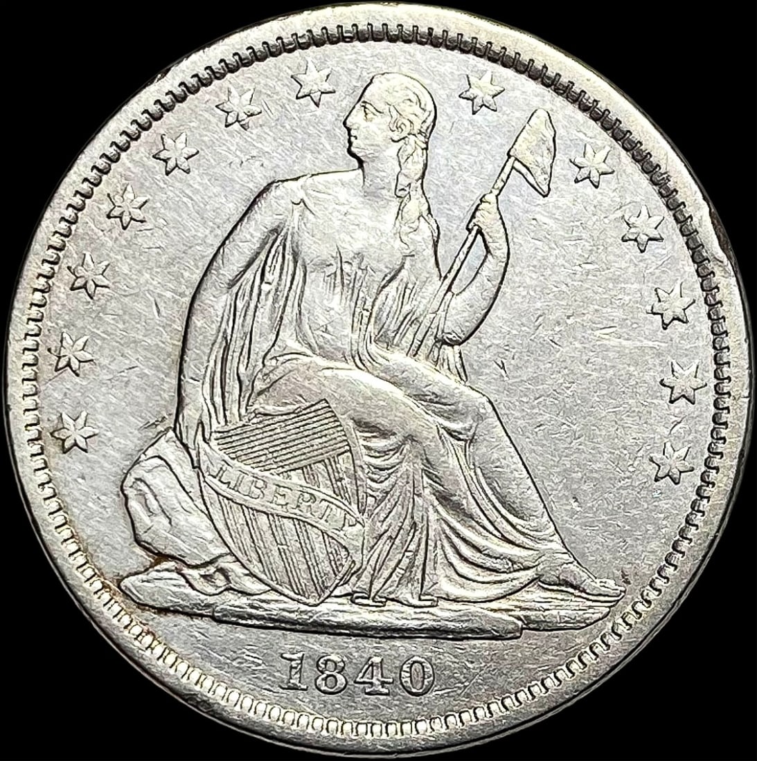 1840 Seated Liberty Half Dollar NEARLY UNCIRCULATED (1 of 2)