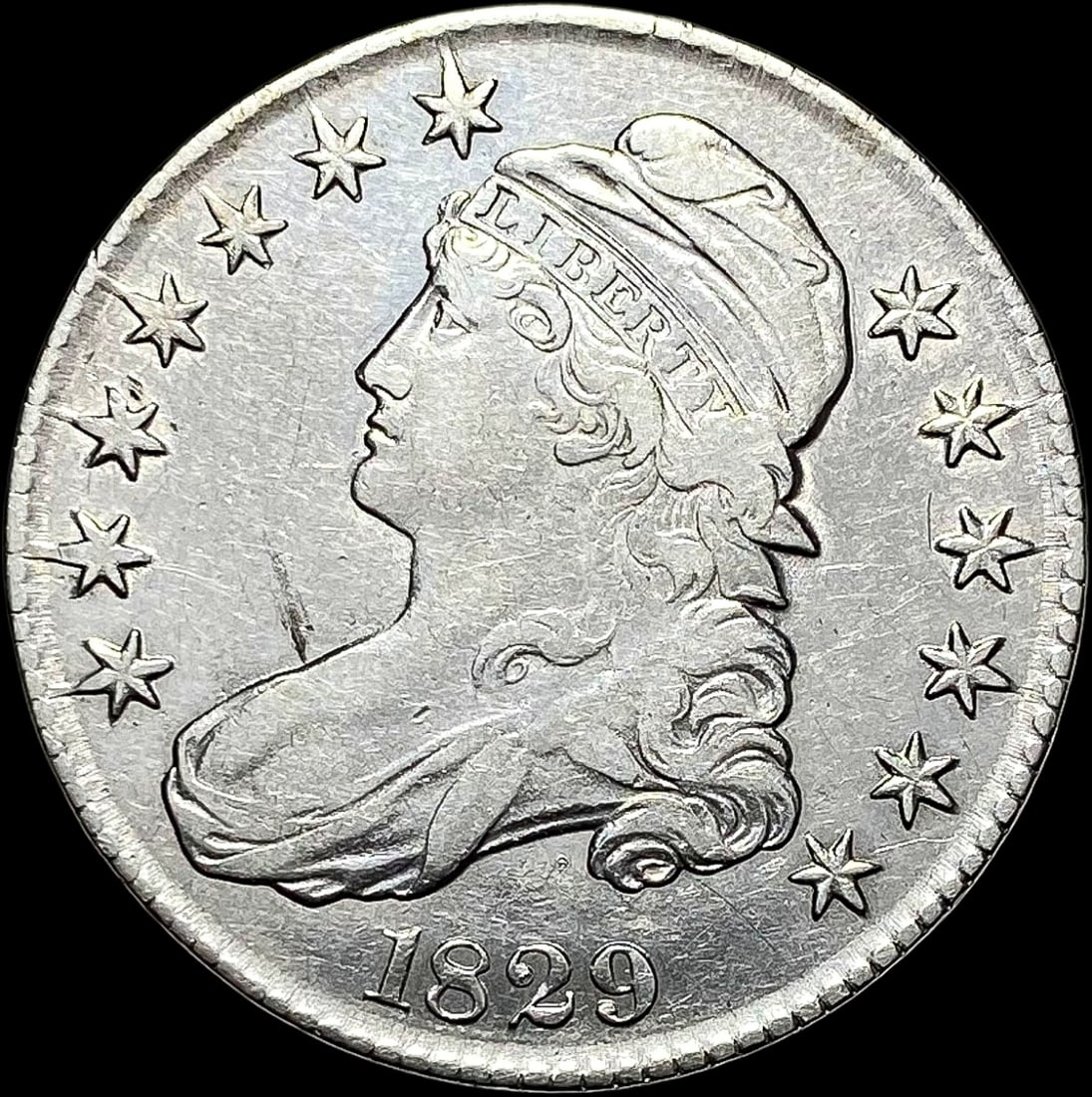 1829 Capped Bust Half Dollar CLOSELY UNCIRCULATED (1 of 2)