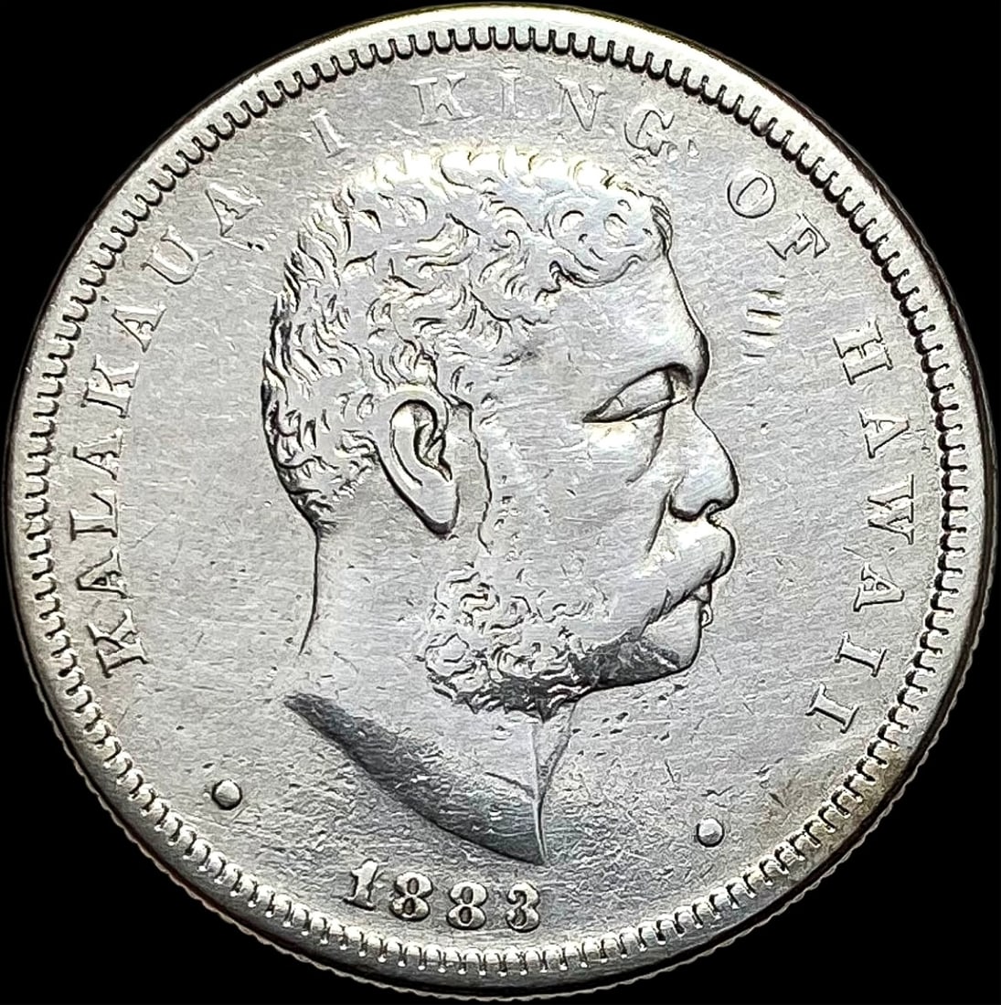1883 Kingdom of Hawaii Half Dollar LIGHTLY CIRCULATED (1 of 2)