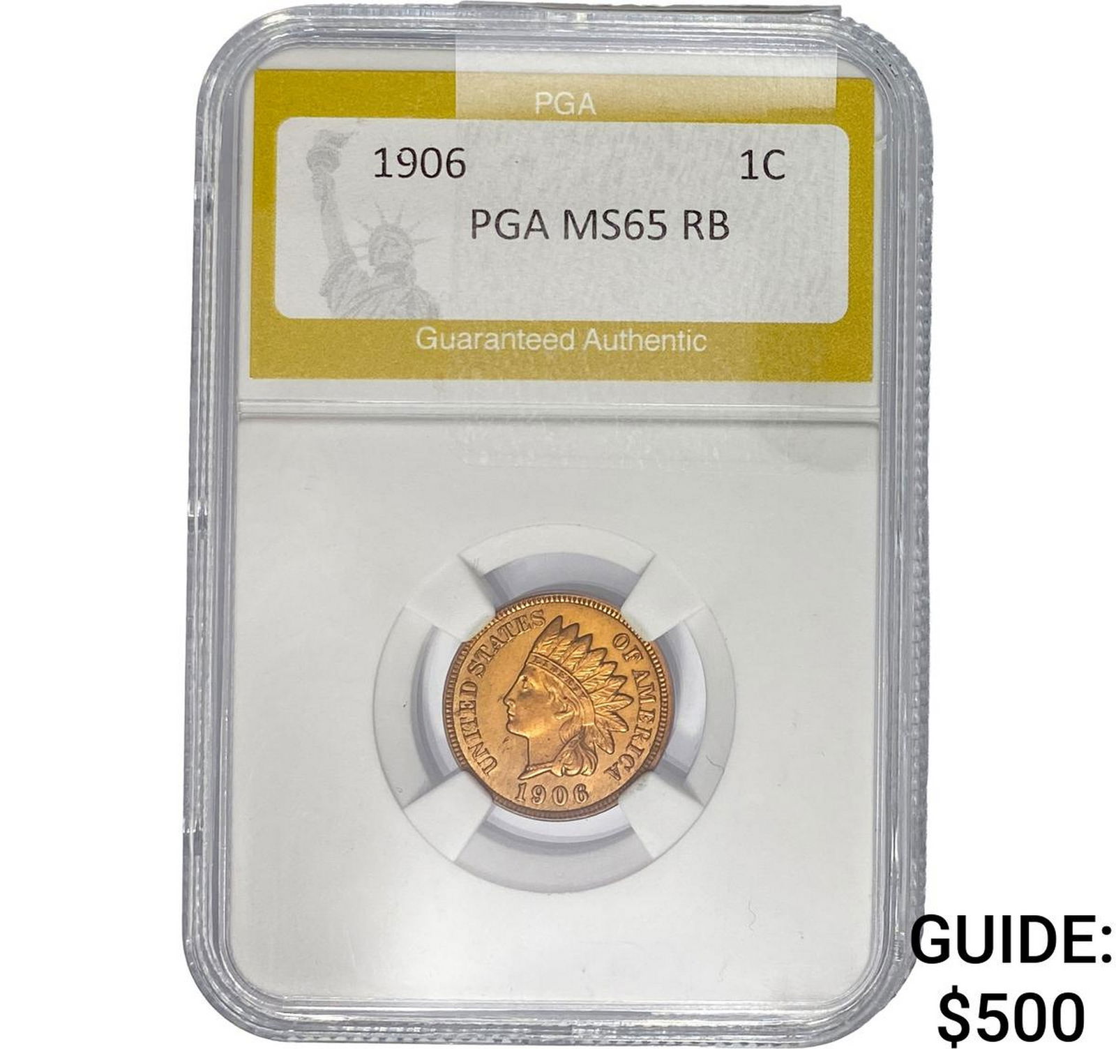 1906 Indian Head Cent PGA MS65 RB (1 of 2)