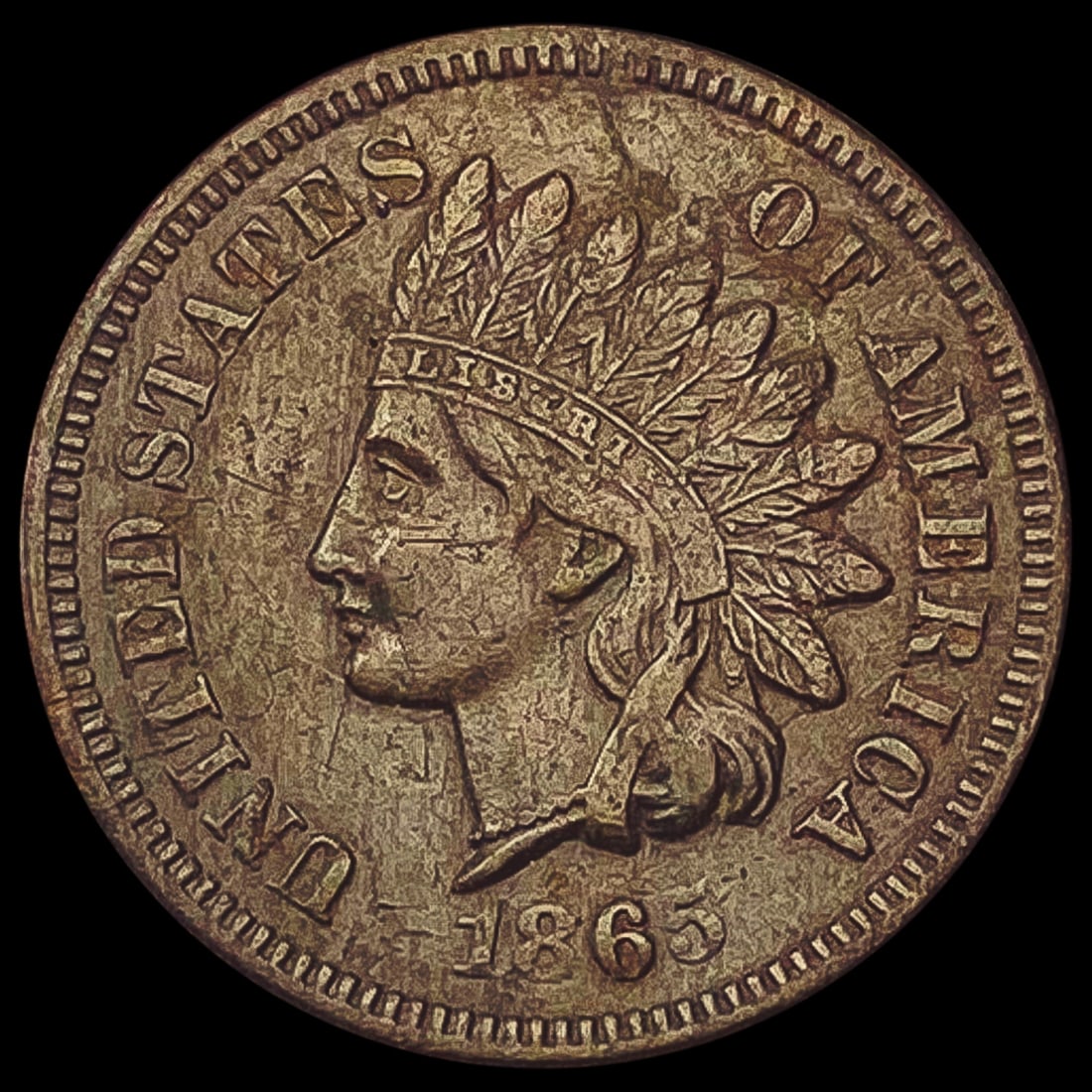 1865 Indian Head Cent CLOSELY UNCIRCULATED (1 of 2)