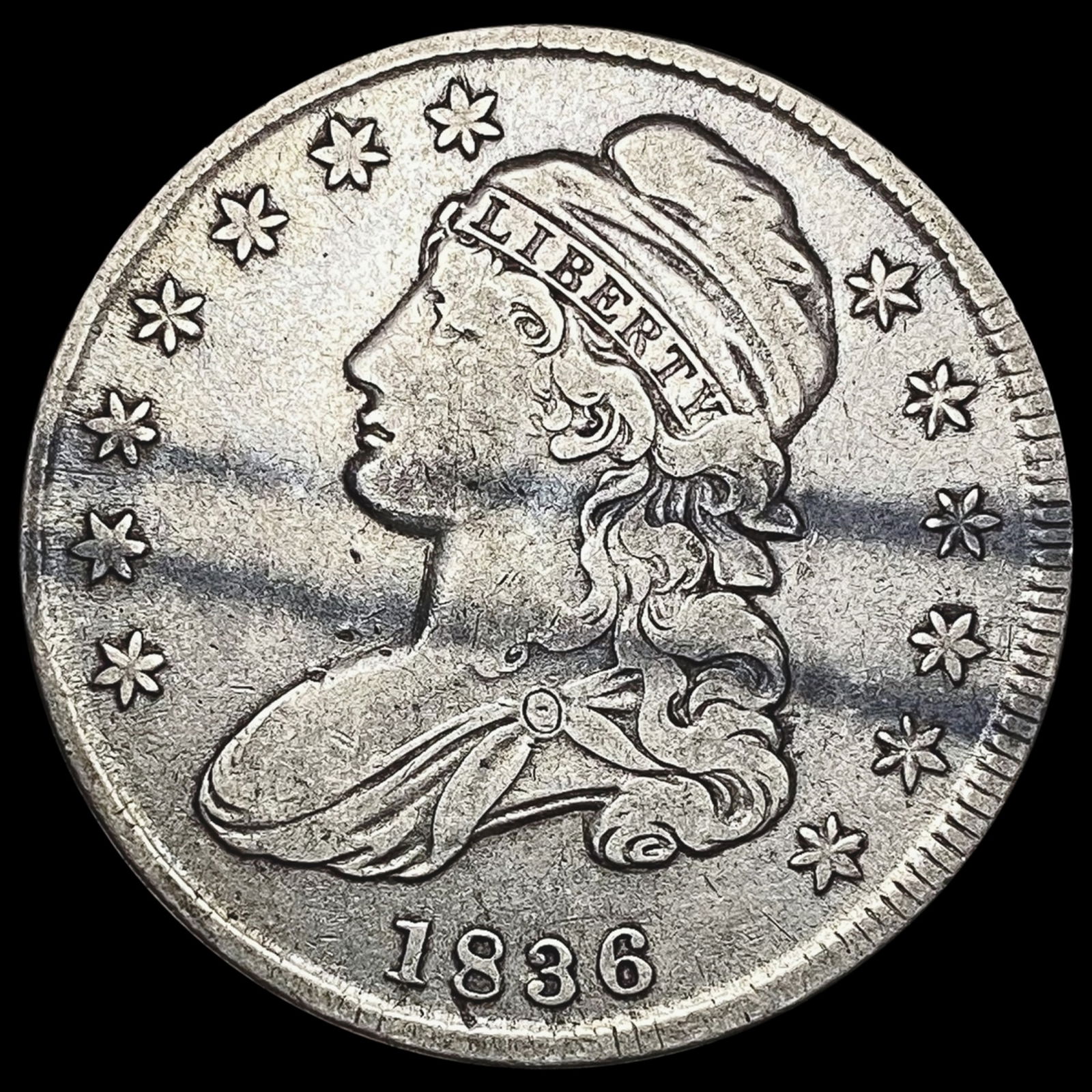 1836 Capped Bust Half Dollar LIGHTLY CIRCULATED (1 of 2)