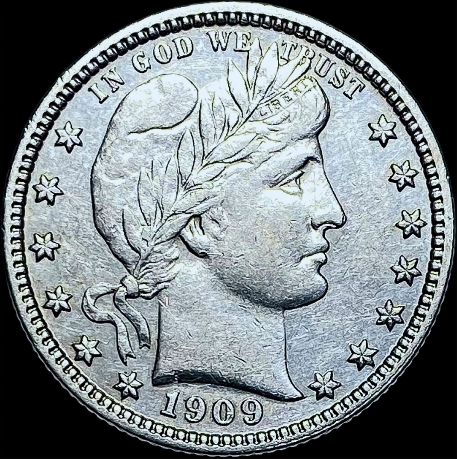 1909-D Barber Quarter CHOICE AU (1 of 2)