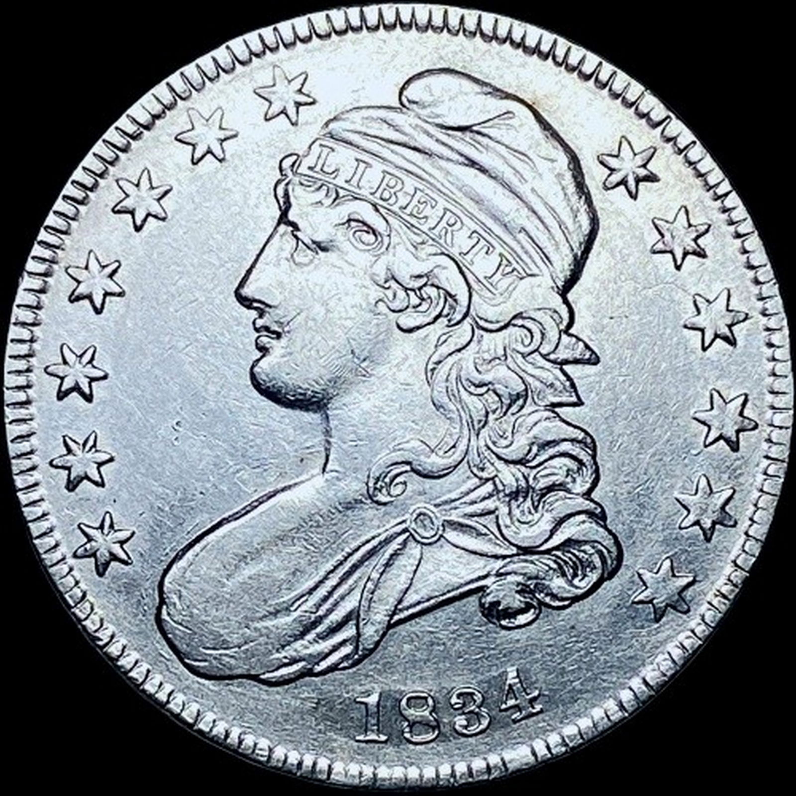 1834 Capped Bust Half Dollar CHOICE AU (1 of 2)