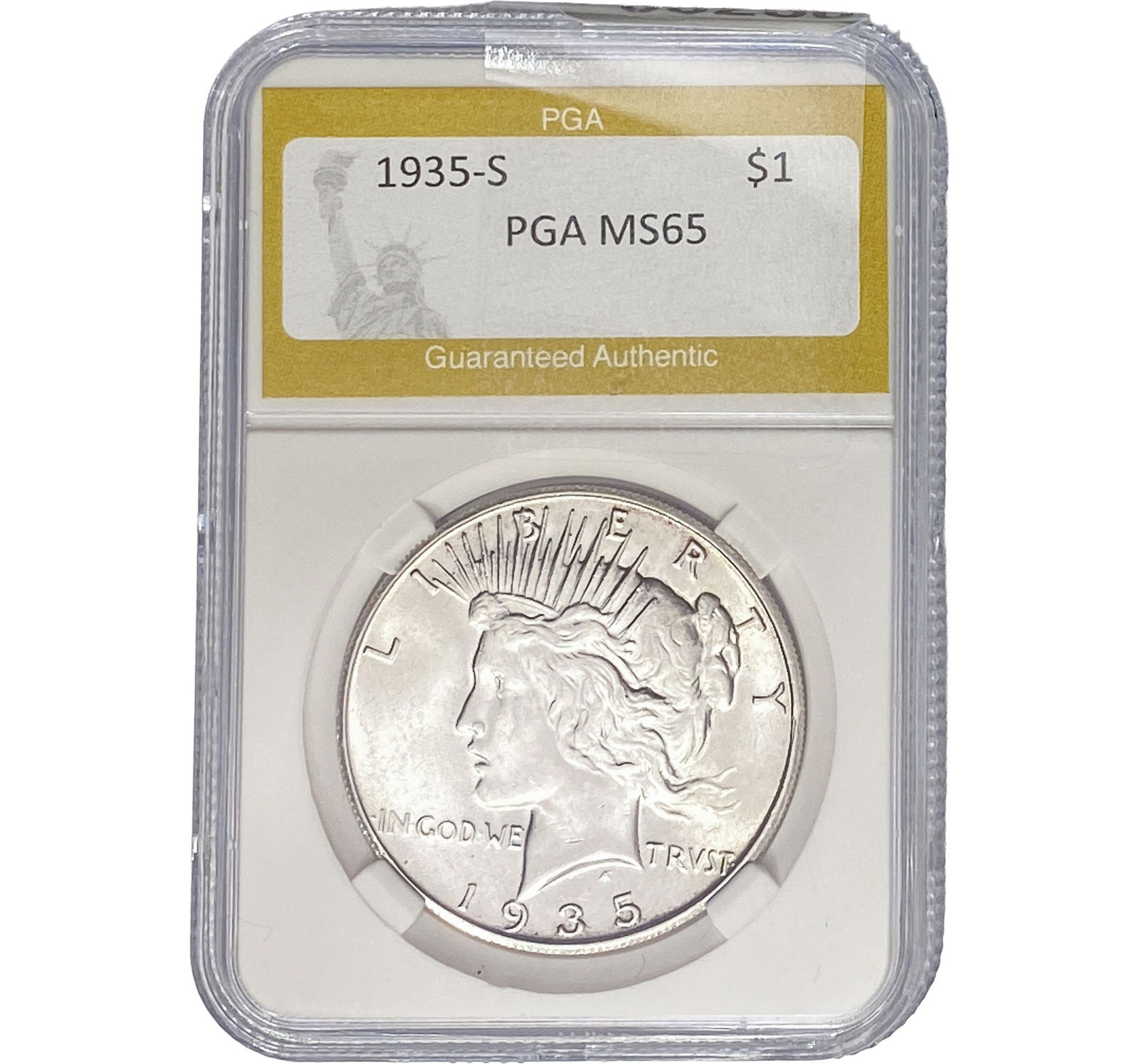 1935-S Silver Peace Dollar PGA MS65 (1 of 2)
