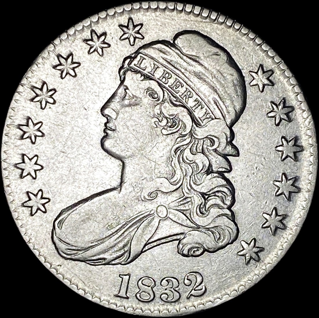 1832 Capped Bust Half DollarCLOSELY UNCIRCULATED: 1832 Capped Bust Half DollarCLOSELY UNCIRCULATED