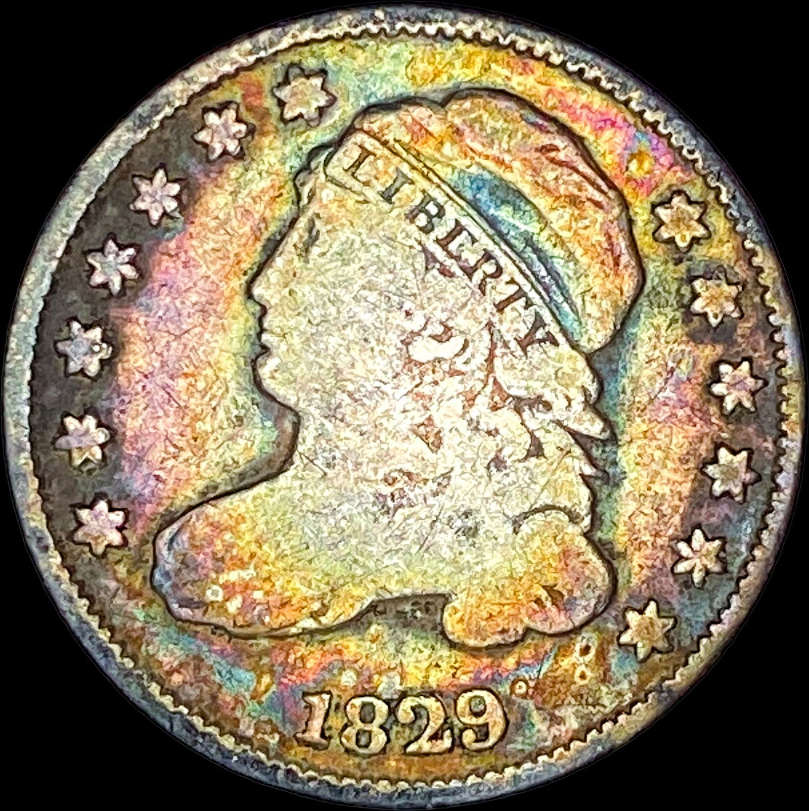 1829 Capped Bust Dime NICELY CIRCULATED: 1829 Capped Bust Dime NICELY CIRCULATED