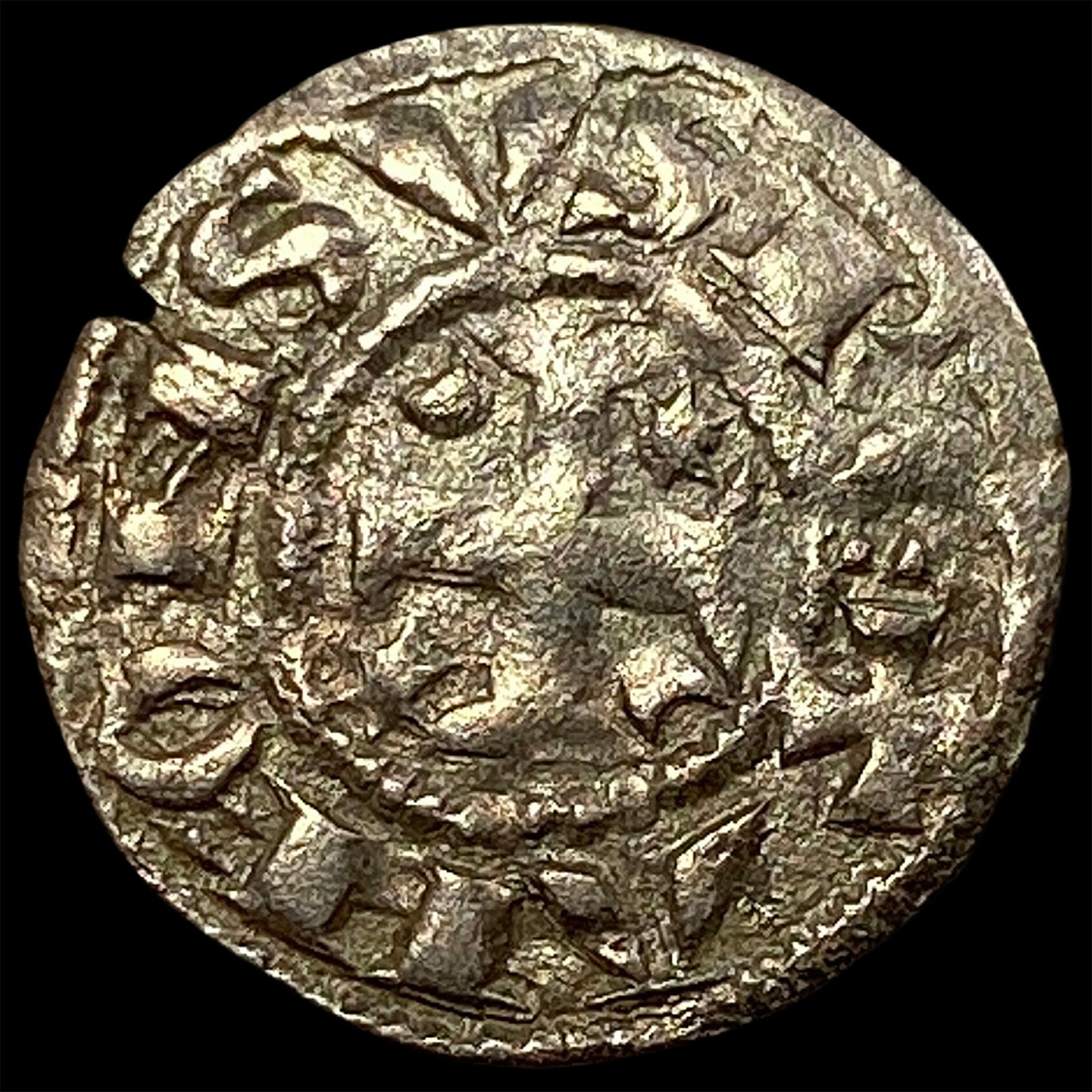 1261-1325 Portugal Crusades Dinis I SIlver Dinero NEARLY UNCIRCULATED: 1261-1325 Portugal Crusades Dinis I SIlver Dinero NEARLY UNCIRCULATED