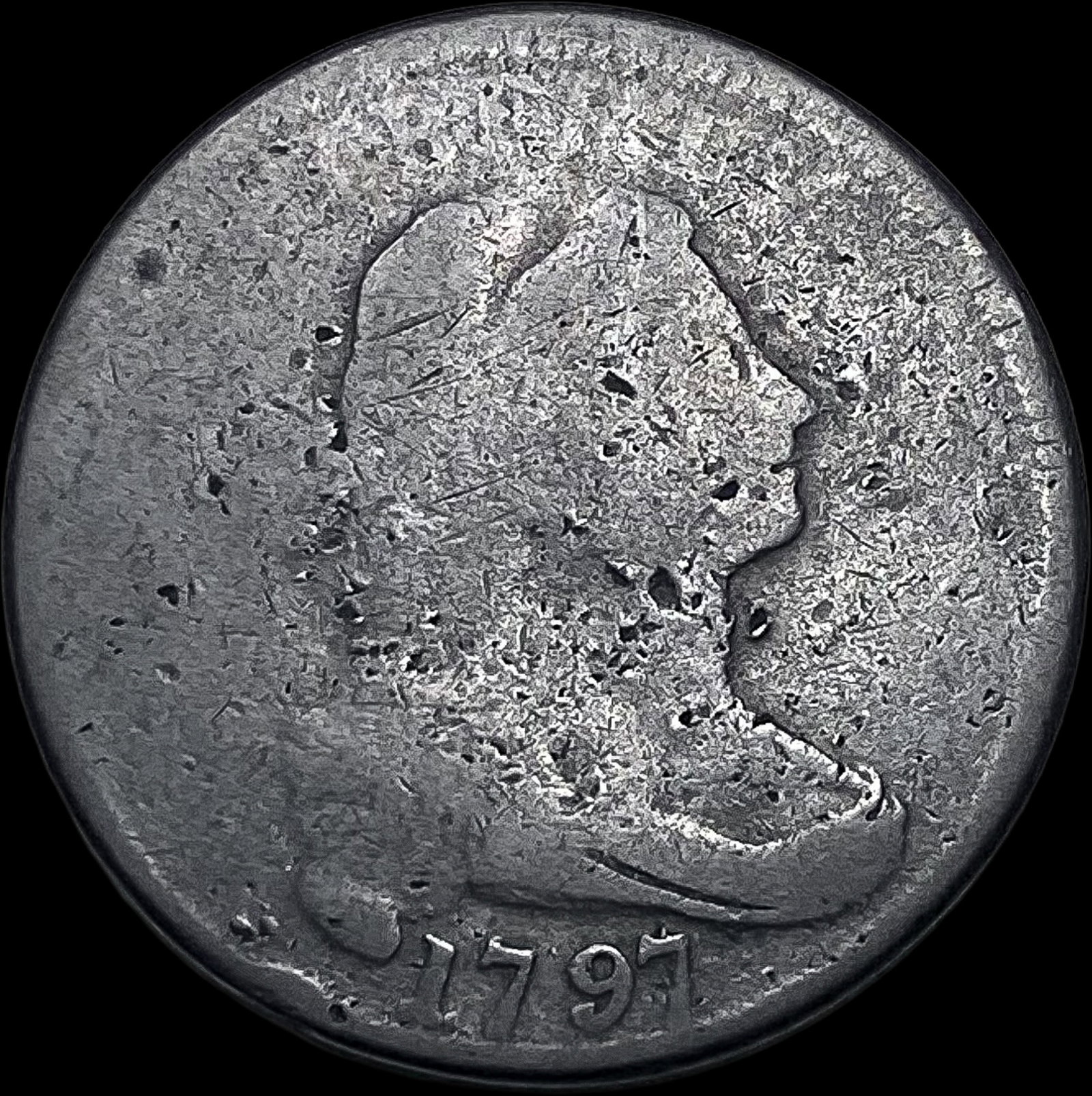 1797 Draped Bust Large Cent NICELY CIRCULATED: 1797 Draped Bust Large Cent NICELY CIRCULATED