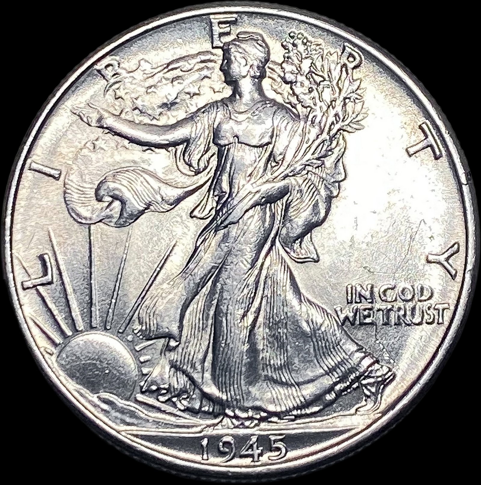 1945 Walking Liberty Half Dollar UNCIRCULATED: 1945 Walking Liberty Half Dollar UNCIRCULATED