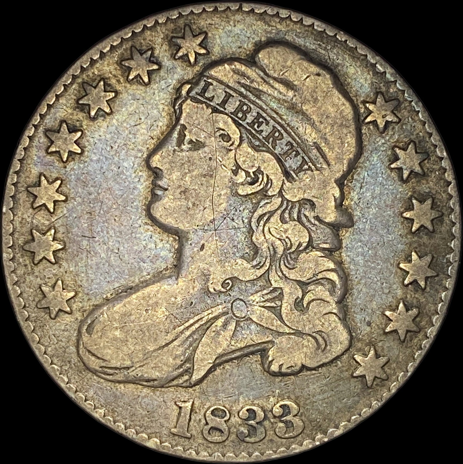 1833 Capped Bust Half Dollar LIGHTLY CIRCULATED: 1833 Capped Bust Half Dollar LIGHTLY CIRCULATED