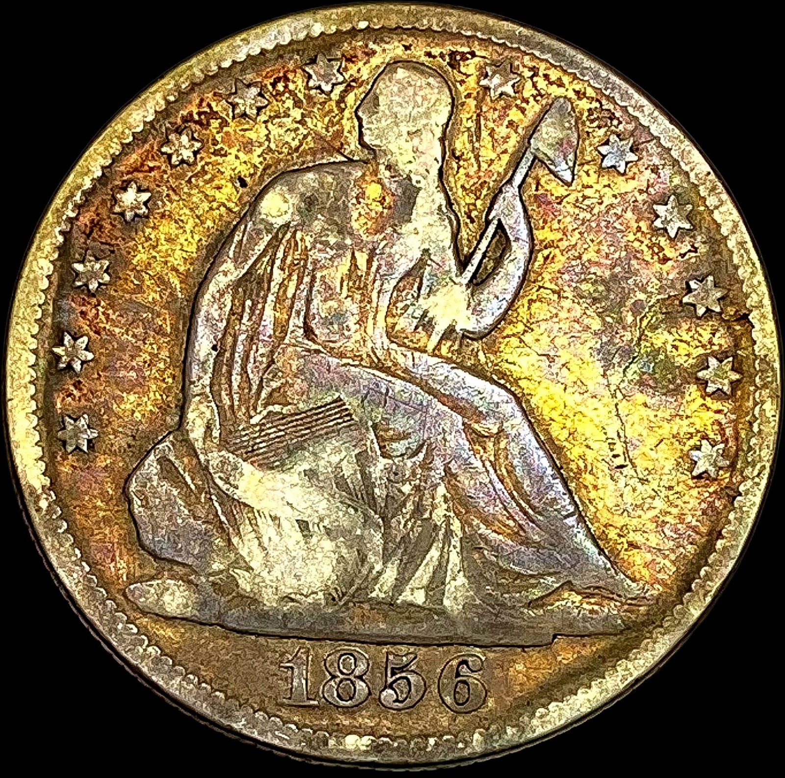 1856-O Seated Liberty Half Dollar NICELY CIRCULATED (1 of 2)