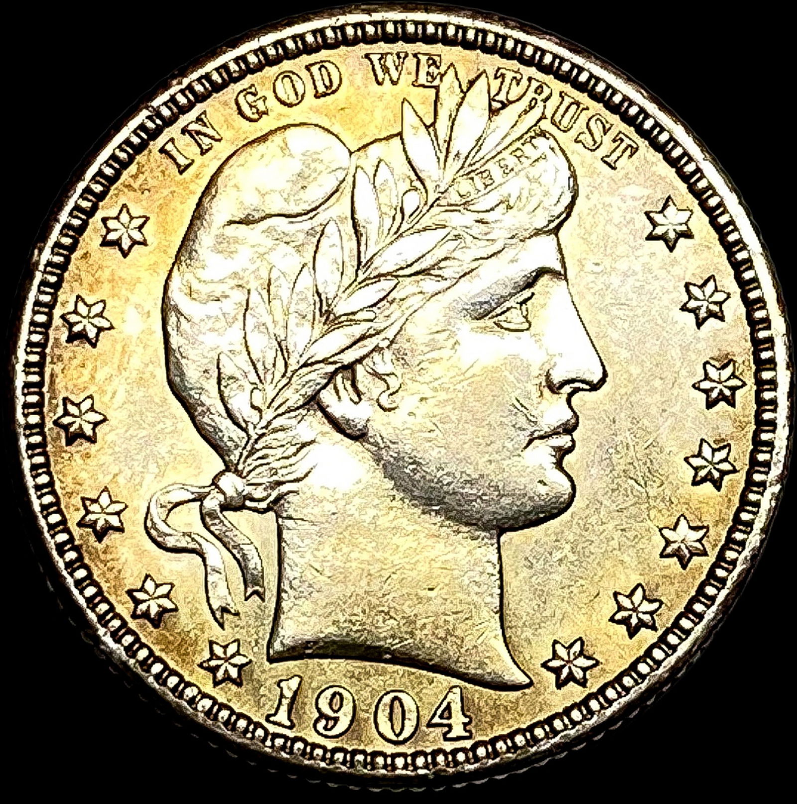 1904 Silver Barber Quarter UNCIRCULATED (1 of 2)