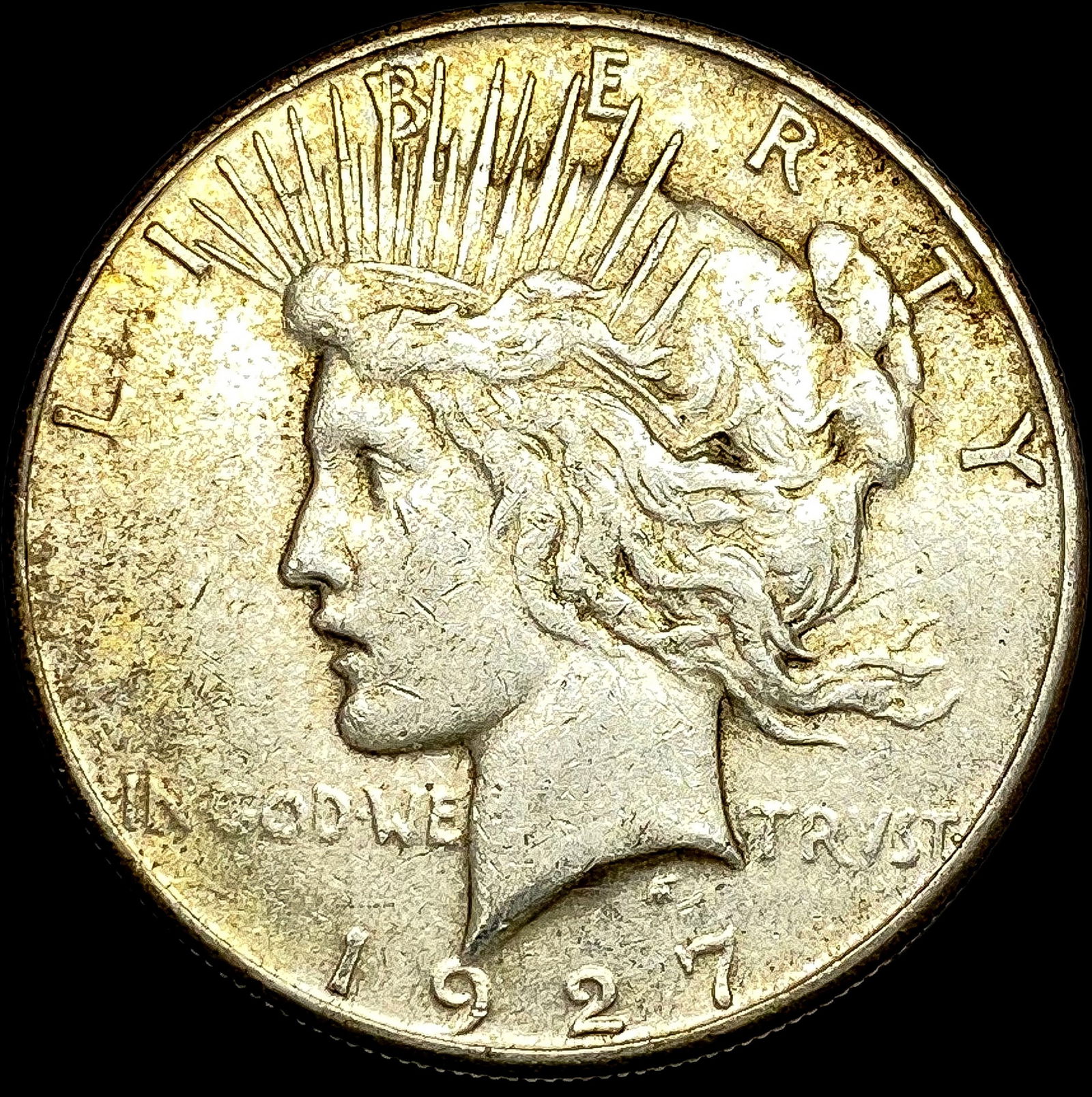 1927-S Silver Peace Dollar NEARLY UNCIRCULATED (1 of 2)