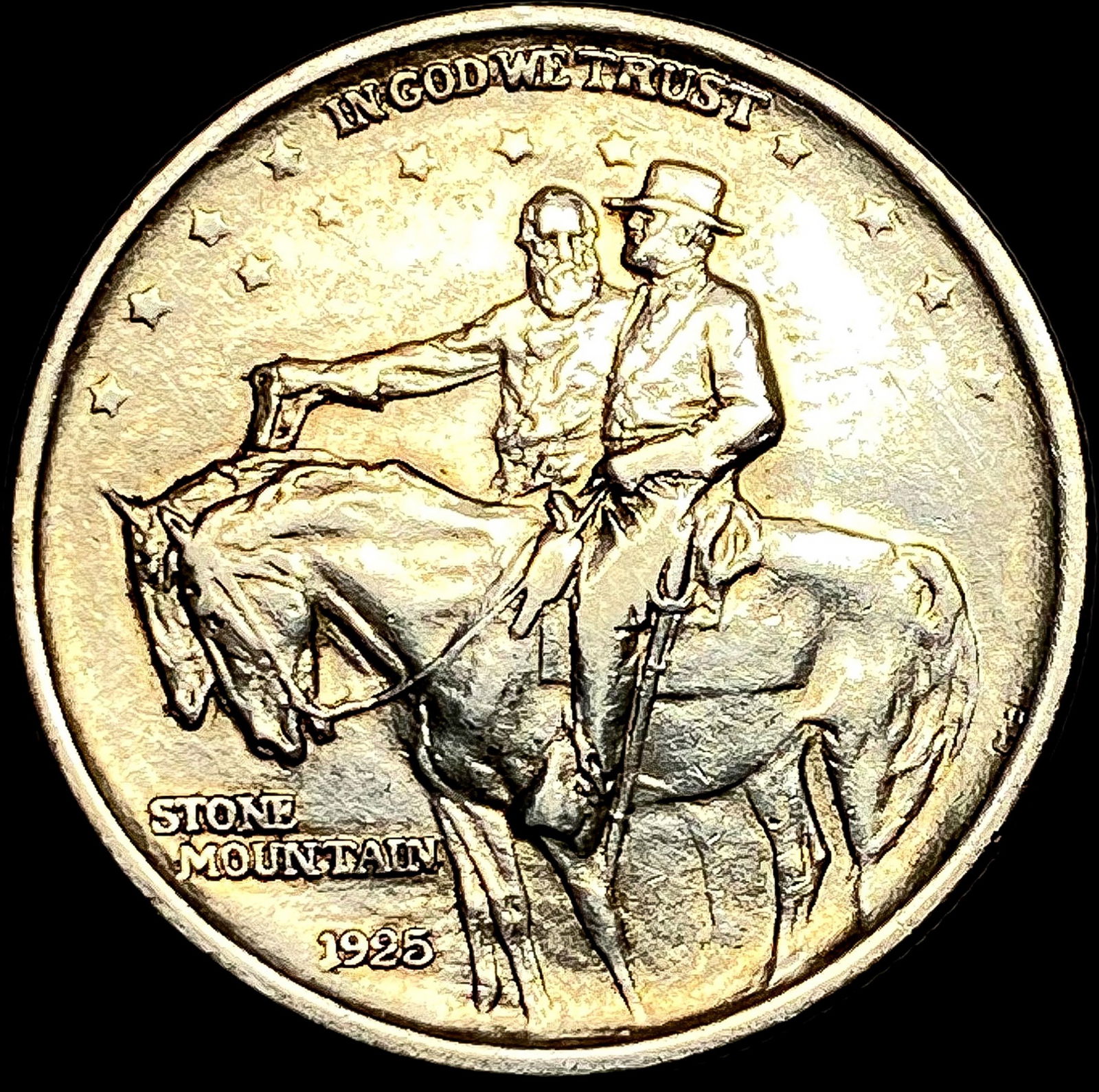1925 Silver Stone Mountain Half Dollar CLOSELY UNCIRCULATED (1 of 2)