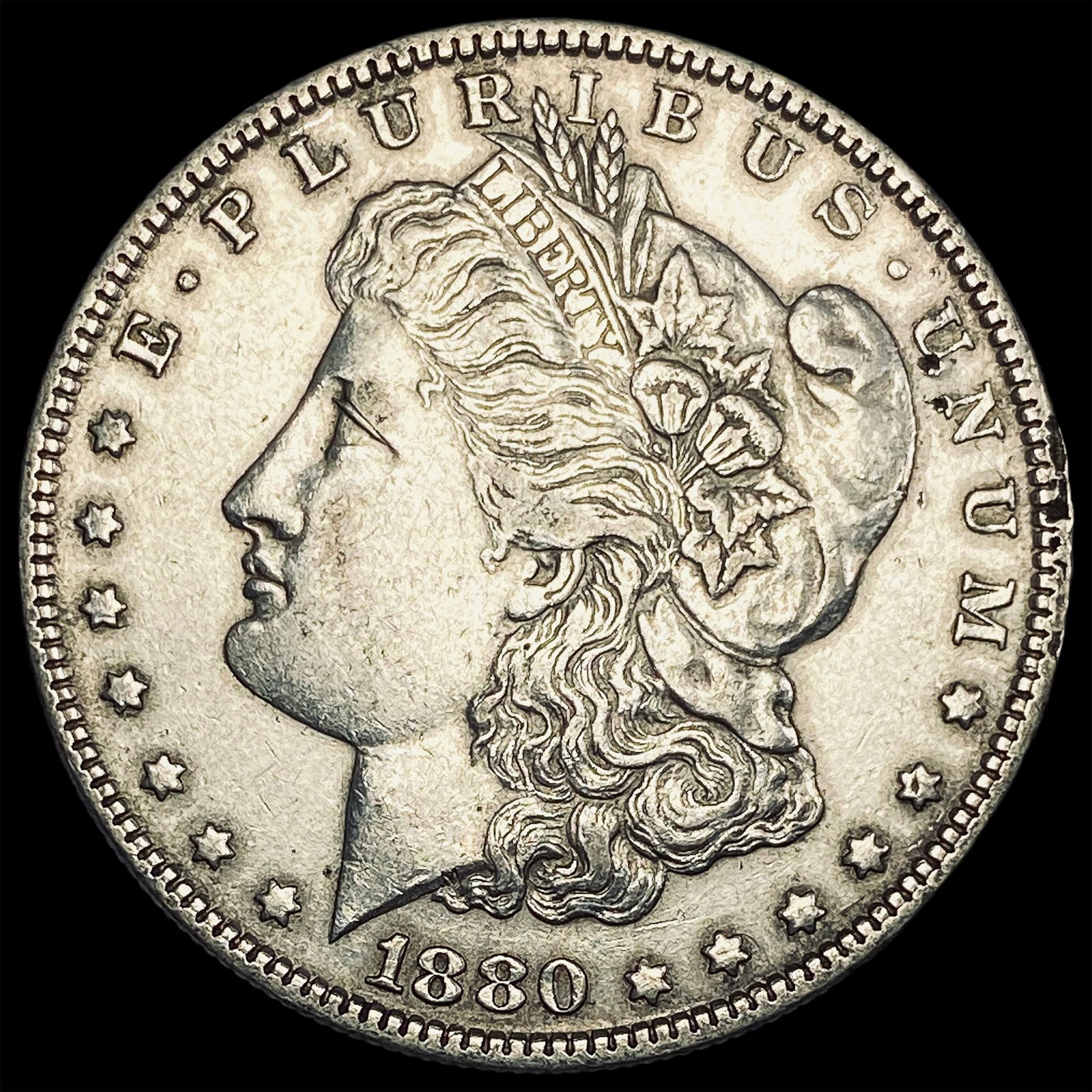 1880-O Micro O Morgan Silver Dollar CLOSELY UNCIRCULATED (1 of 2)