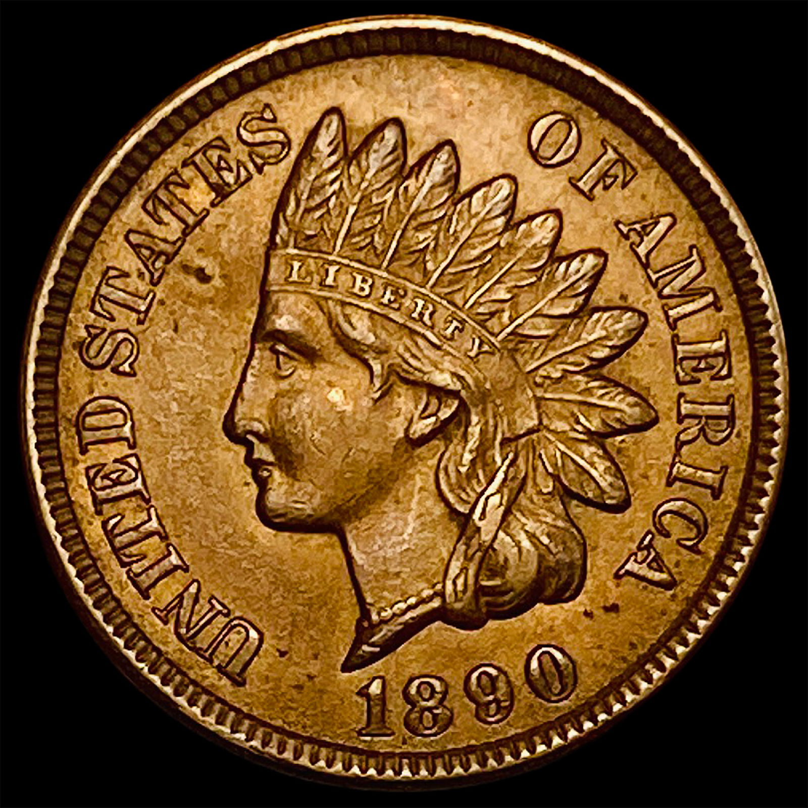 1890 Indian Head Cent CHOICE AU (1 of 2)
