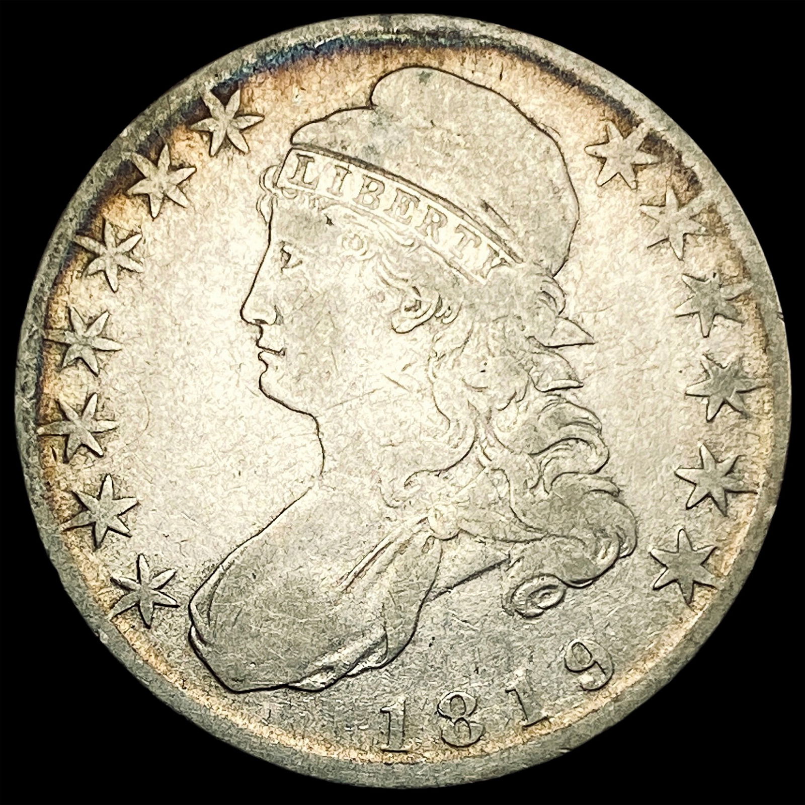 1819 Capped Bust Half Dollar LIGHTLY CIRCULATED (1 of 2)