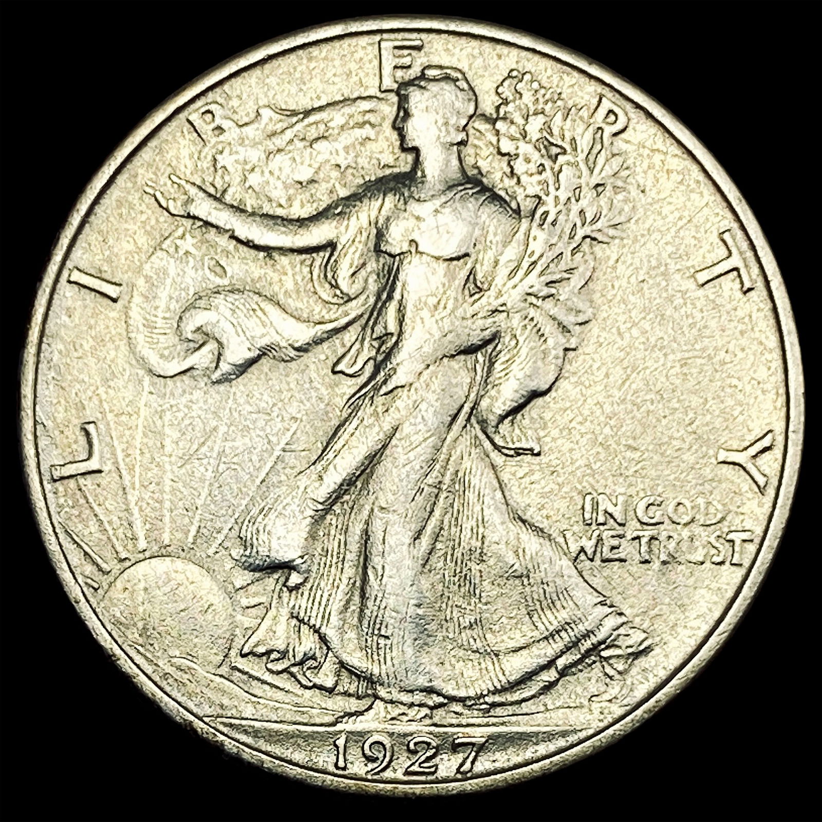 1927-S Walking Liberty Half Dollar NEARLY UNCIRCULATED (1 of 2)