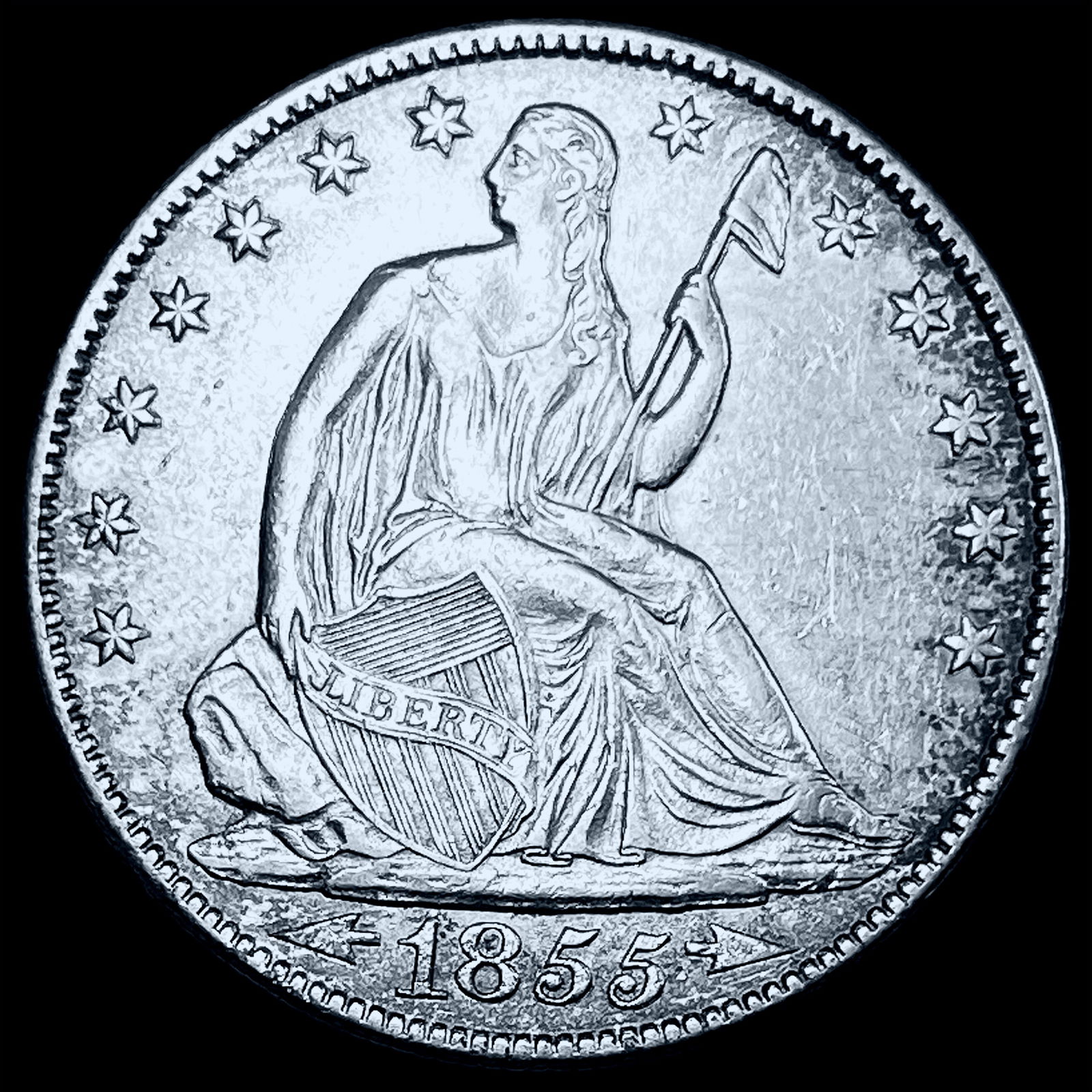 1855-O Seated Liberty Half Dollar CHOICE AU (1 of 2)