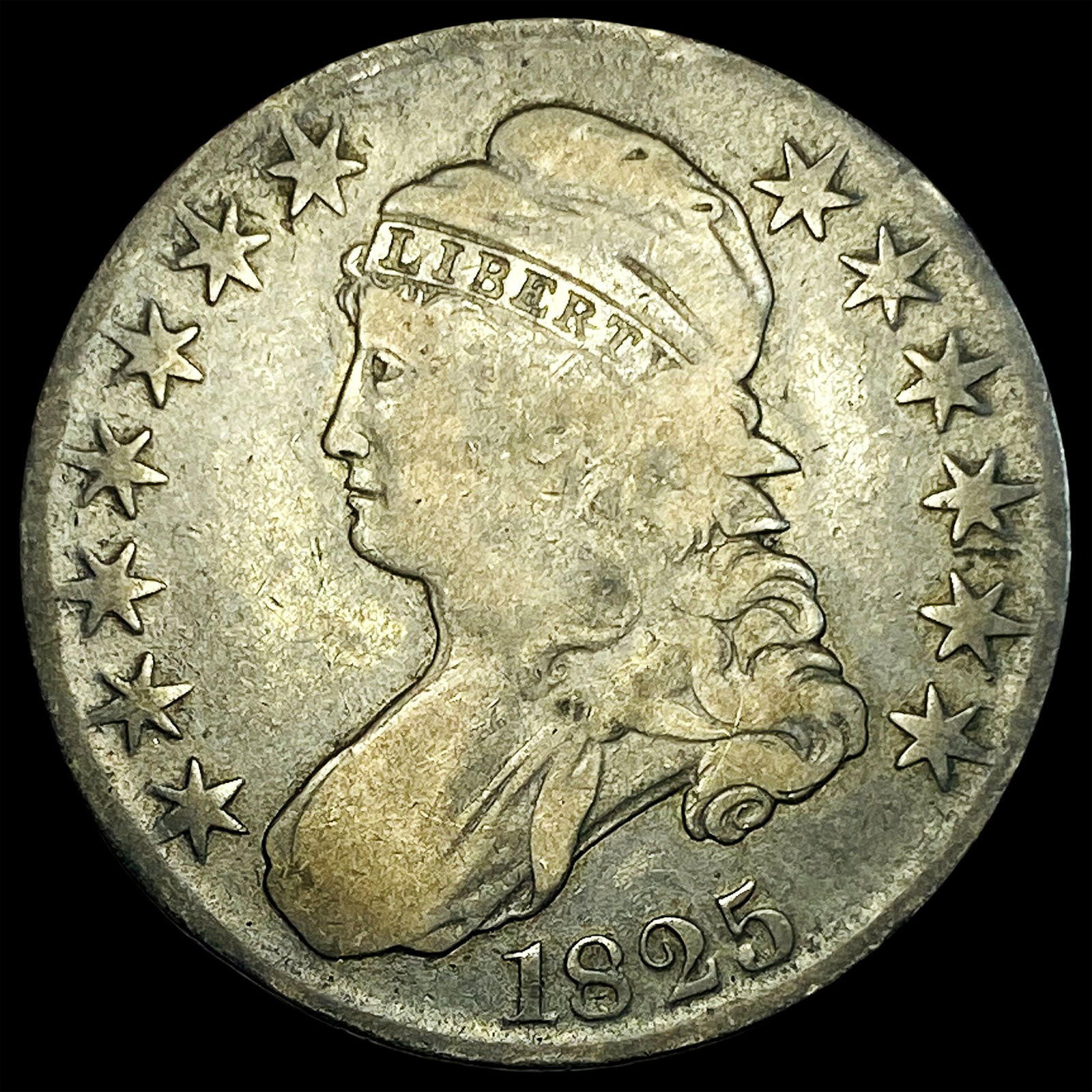 1825 Capped Bust Half Dollar LIGHTLY CIRCULATED (1 of 2)