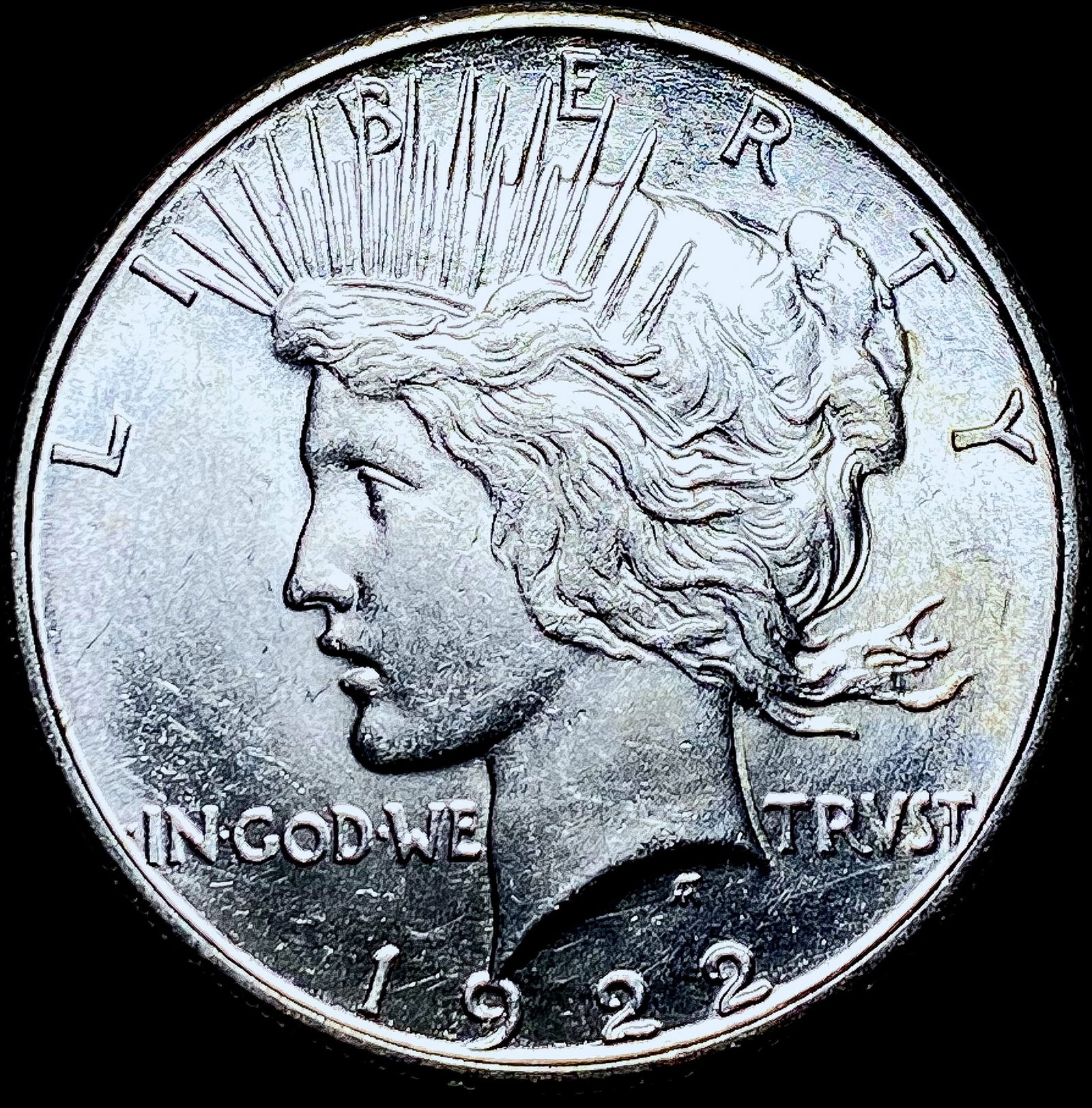 1922-S Silver Peace Dollar CHOICE AU (1 of 2)