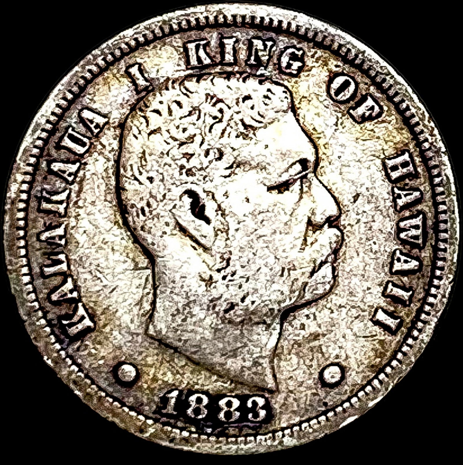 1883 Hawaii Silver Dime ABOUT UNCIRCULATED (1 of 2)