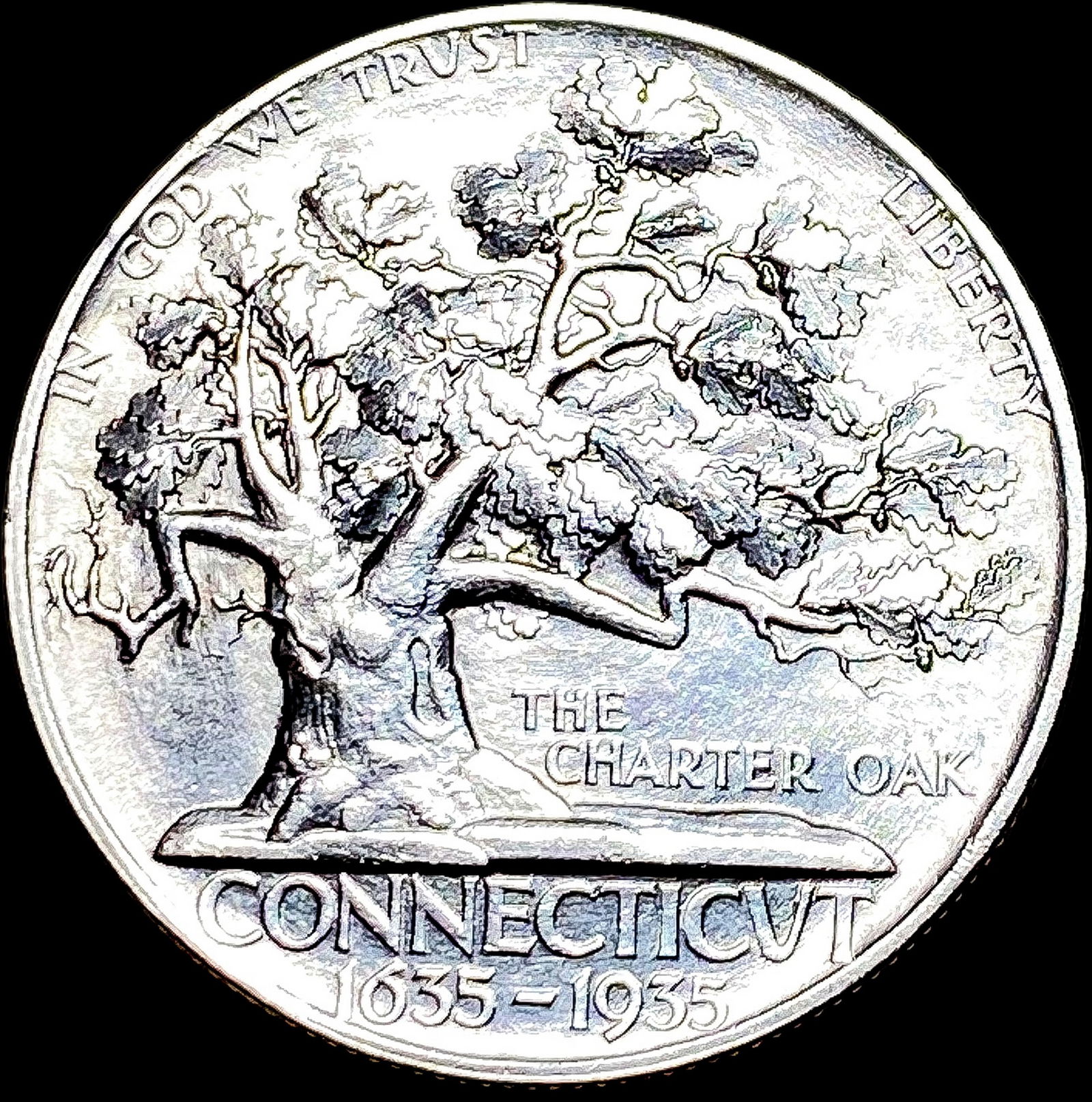 1935 Silver Connecticut Half Dollar UNCIRCULATED (1 of 2)